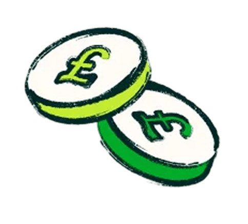 An icon representing cover and value.