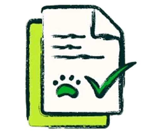 An icon of a pet insurance policy document.