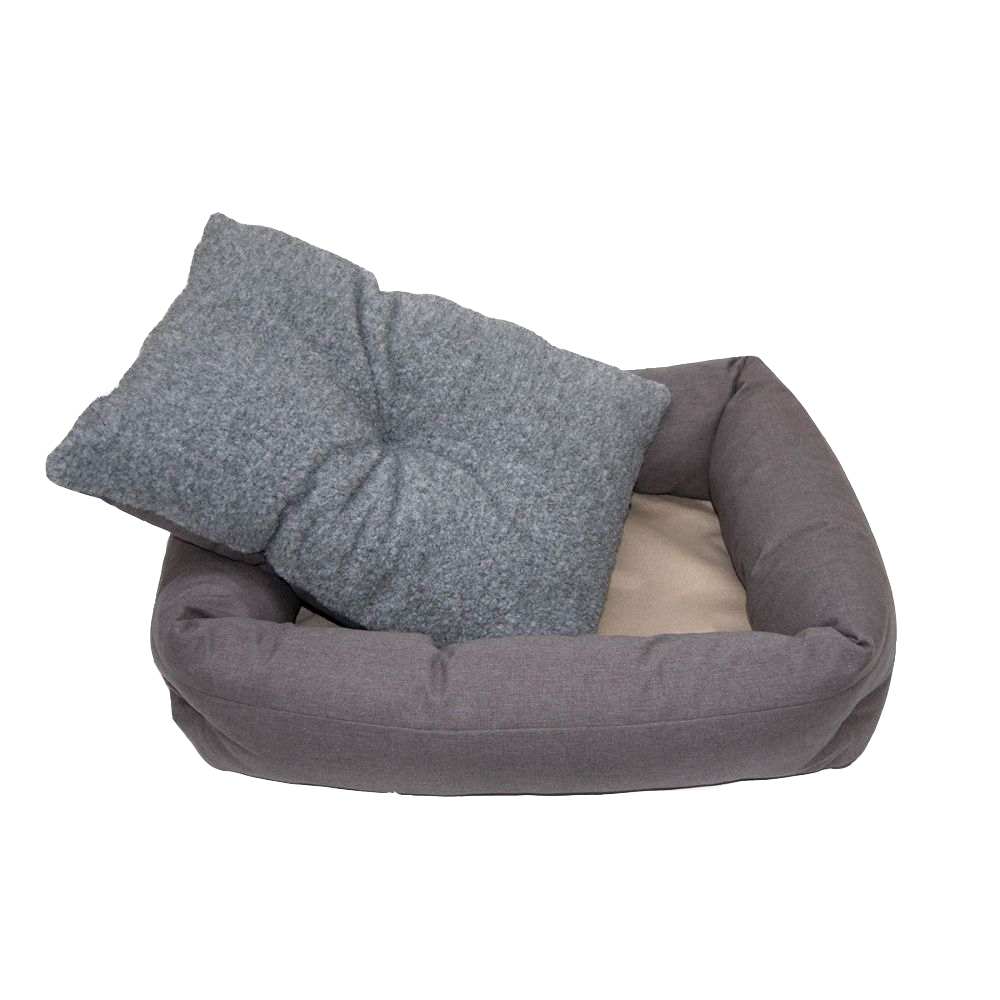 Project Blu Remade Box Dog Bed, Grey