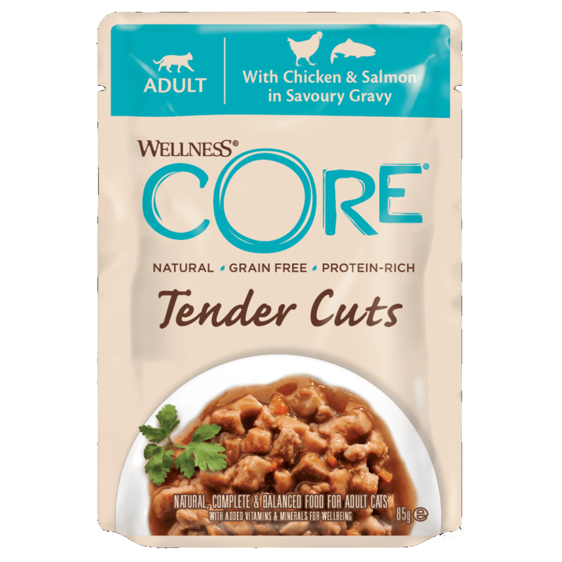 Wellness Core Tender Cuts Adult Wet Cat Food Chicken and Salmon