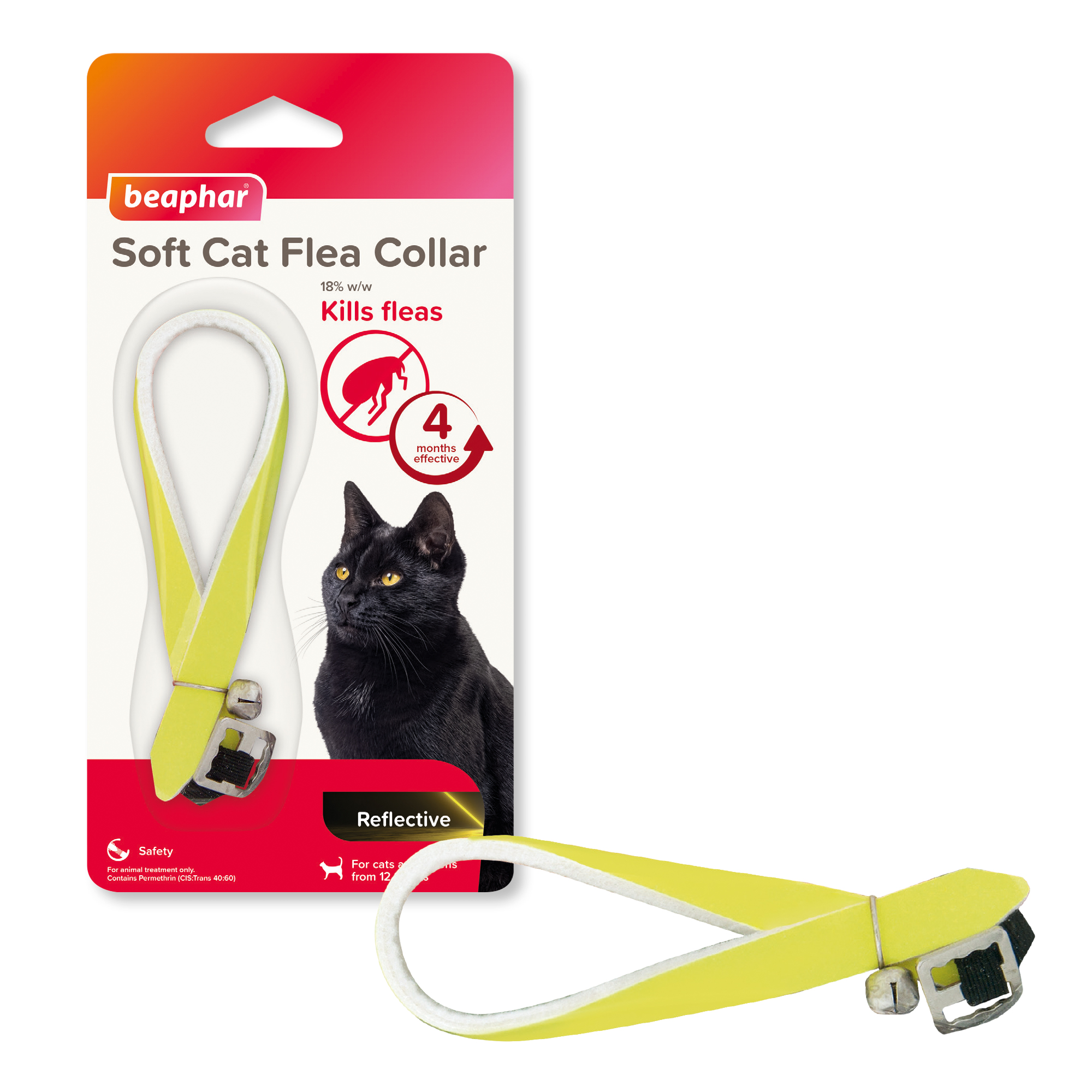 Beaphar Soft Reflective Flea Collar For Cats Pets