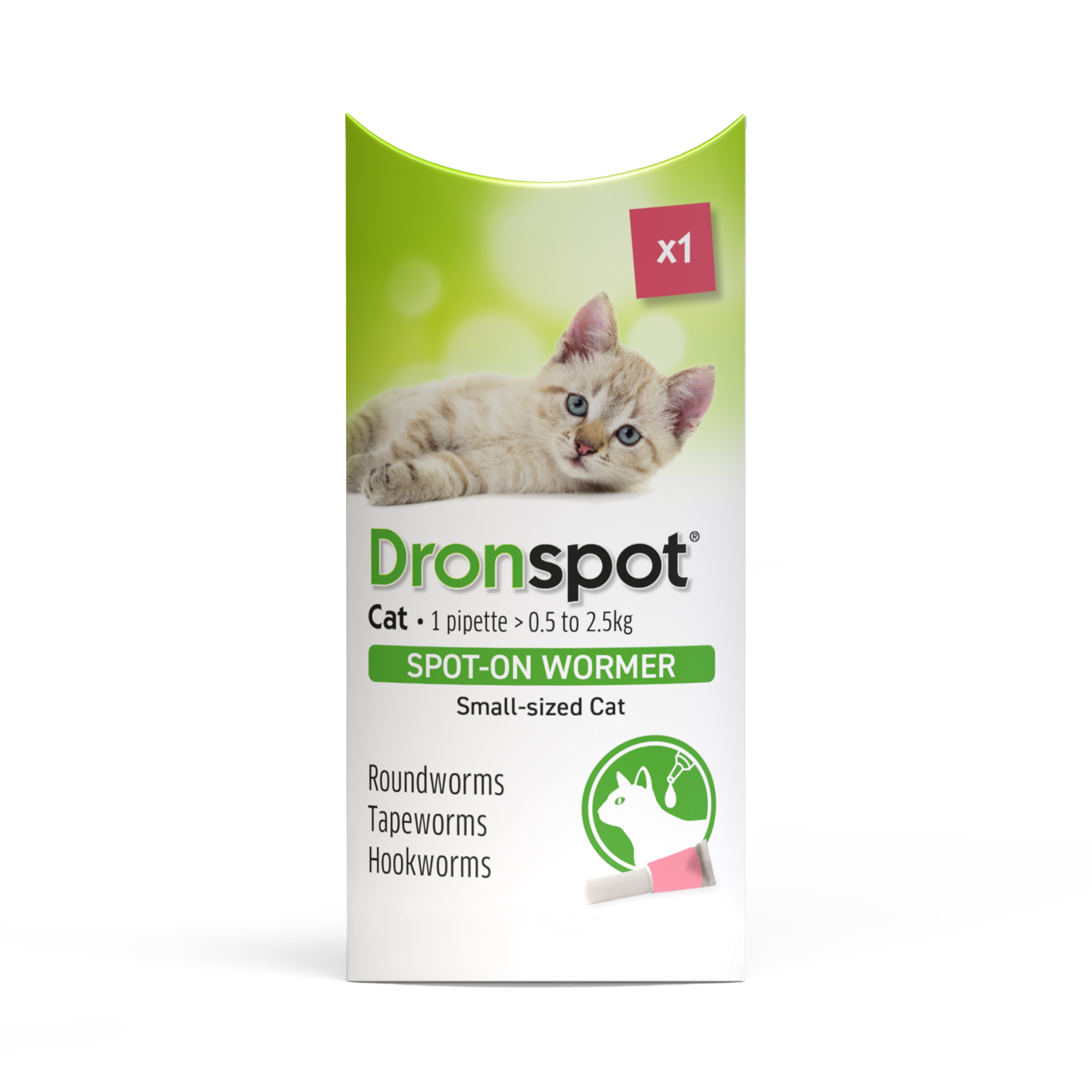 Dronspot Spot-On Cat Worming Treatment For Small Cats 0.5-2.5Kg