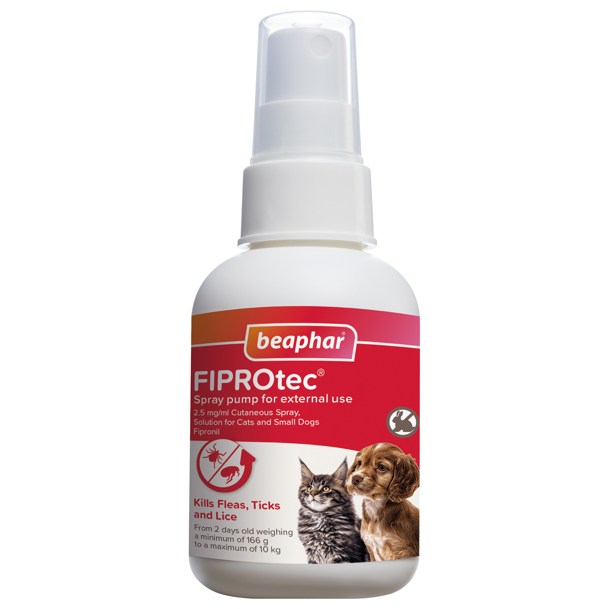 Beaphar FIPROtec Flea Tick Lice Spray For Cats Dogs Pets