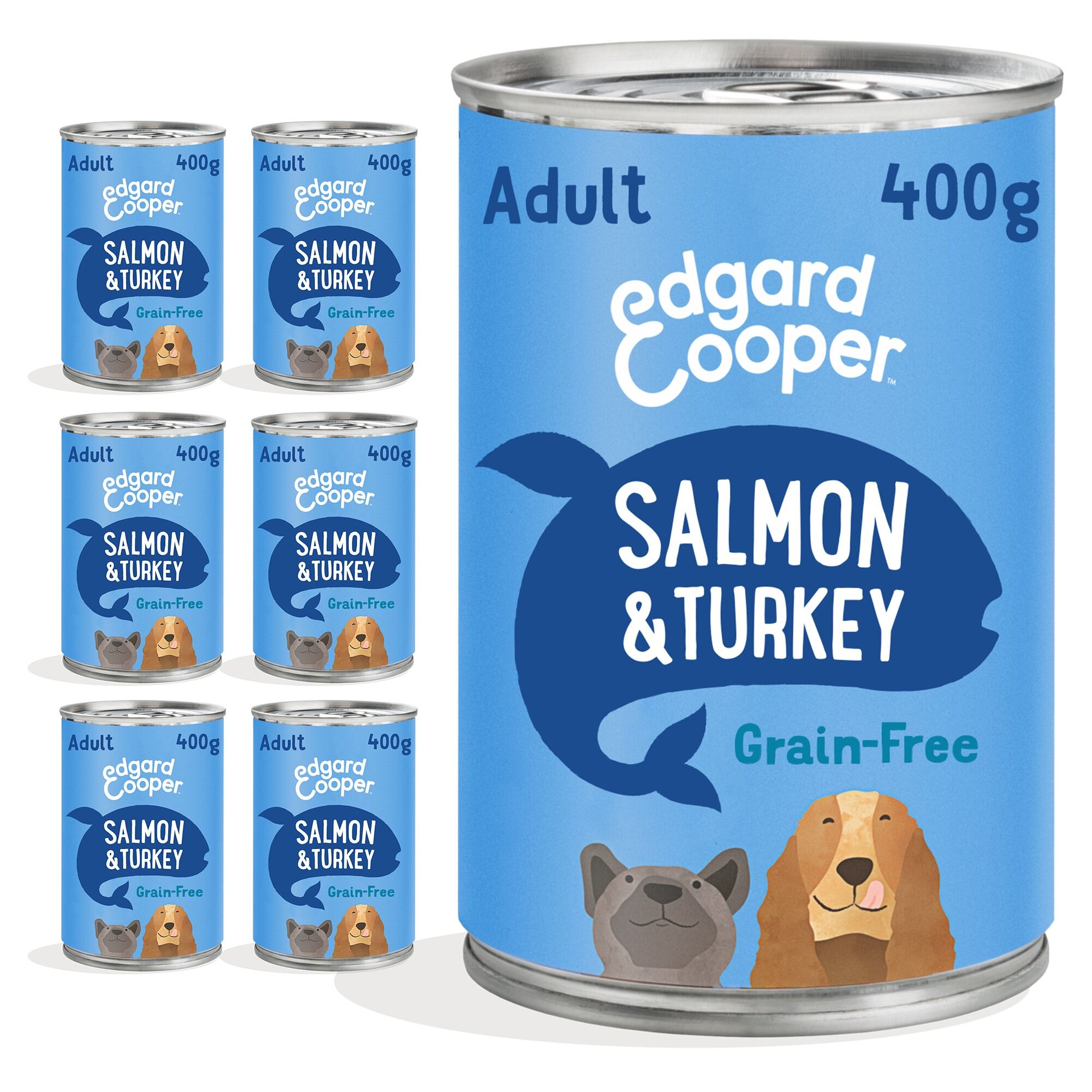 Edgard & Cooper Grain Free Complete Wet Adult Dog Food Salmon & Turkey