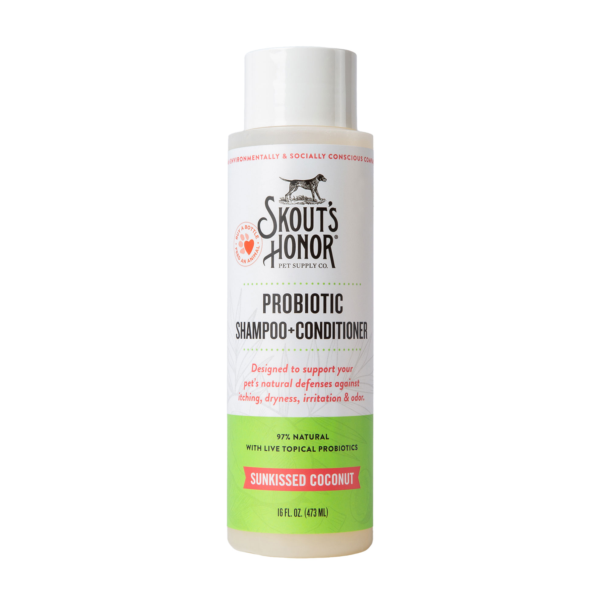 Skout's Honor Probiotic Shampoo & Conditioner for Dogs & Cats Coconut