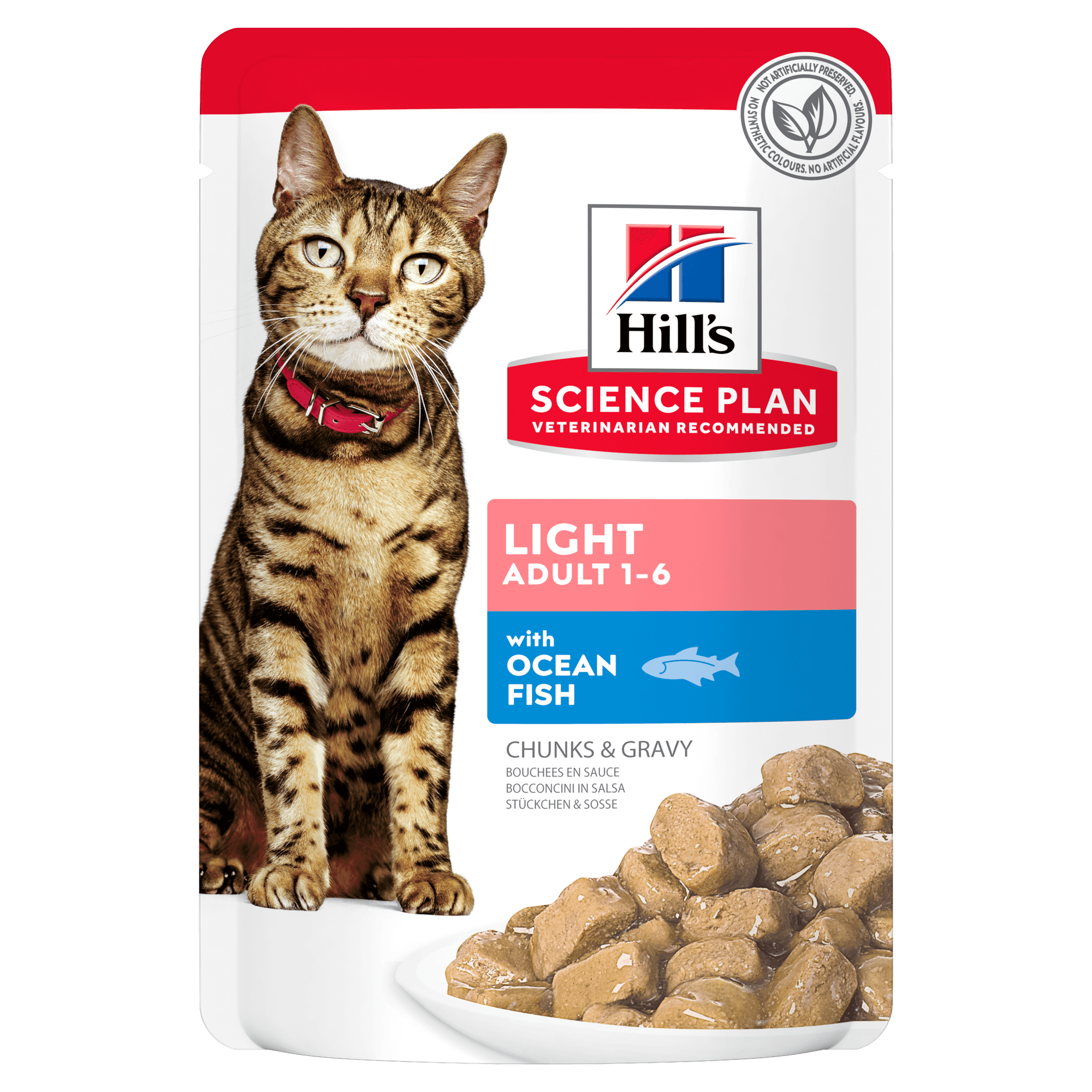 Hill's Science Plan Light Adult Wet Cat Food Ocean Fish 12x85g