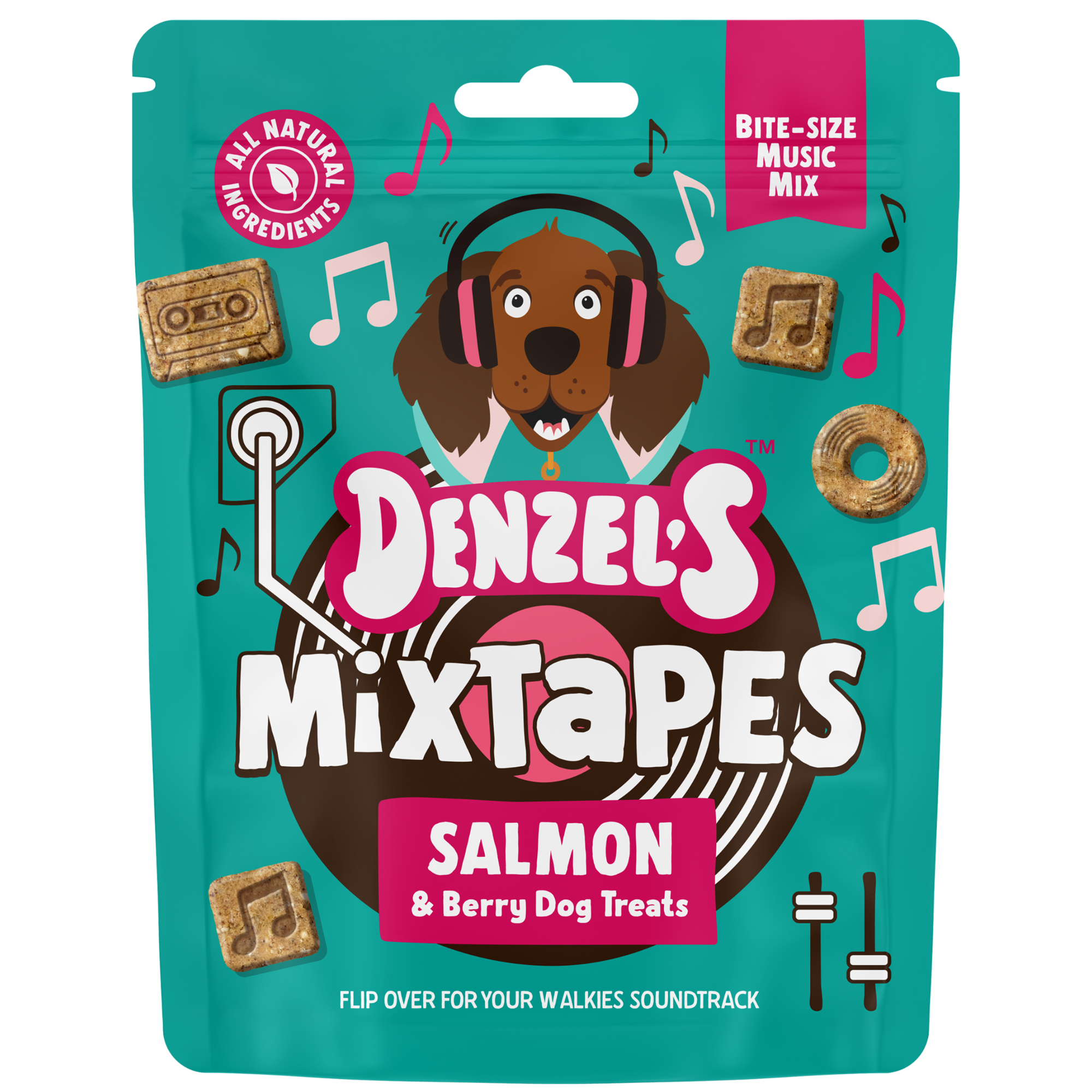 Denzel's Bites Mixtapes Salmon & Berries Dog Treats
