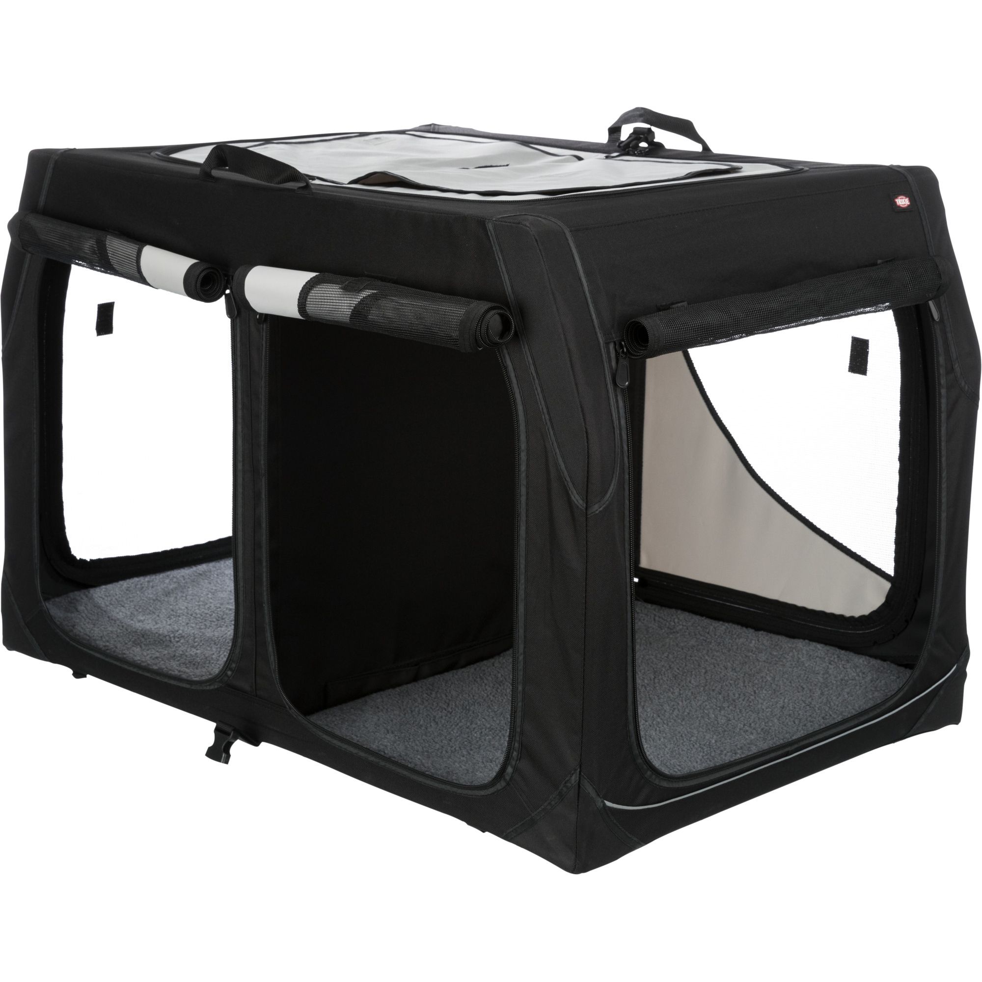 Heavy Duty Dog Crate: 36/43/47 Inch Metal Kennel With Tray, Wheels & Latches