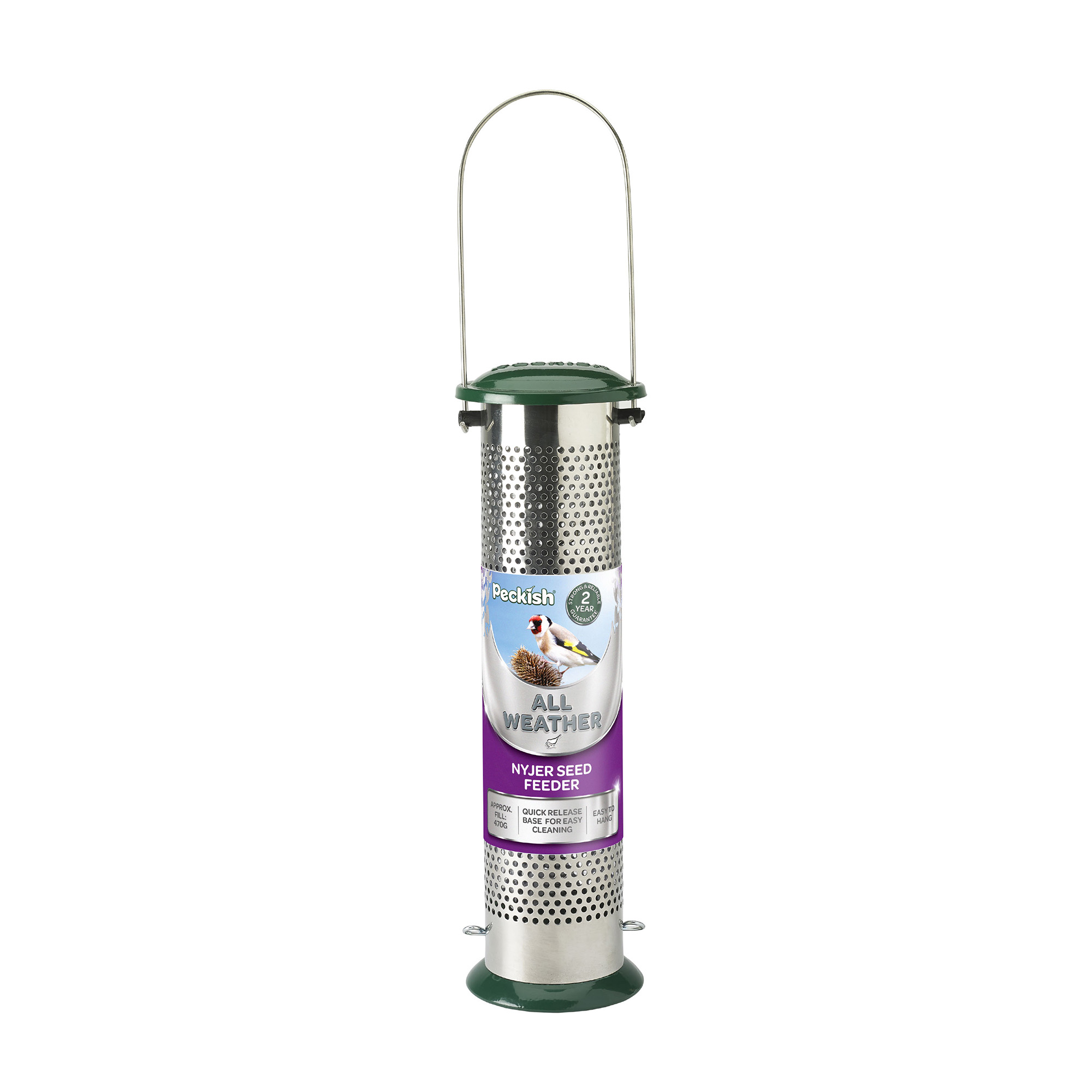 Peckish All Weather Small Nyjer Seed Wild Bird Feeder