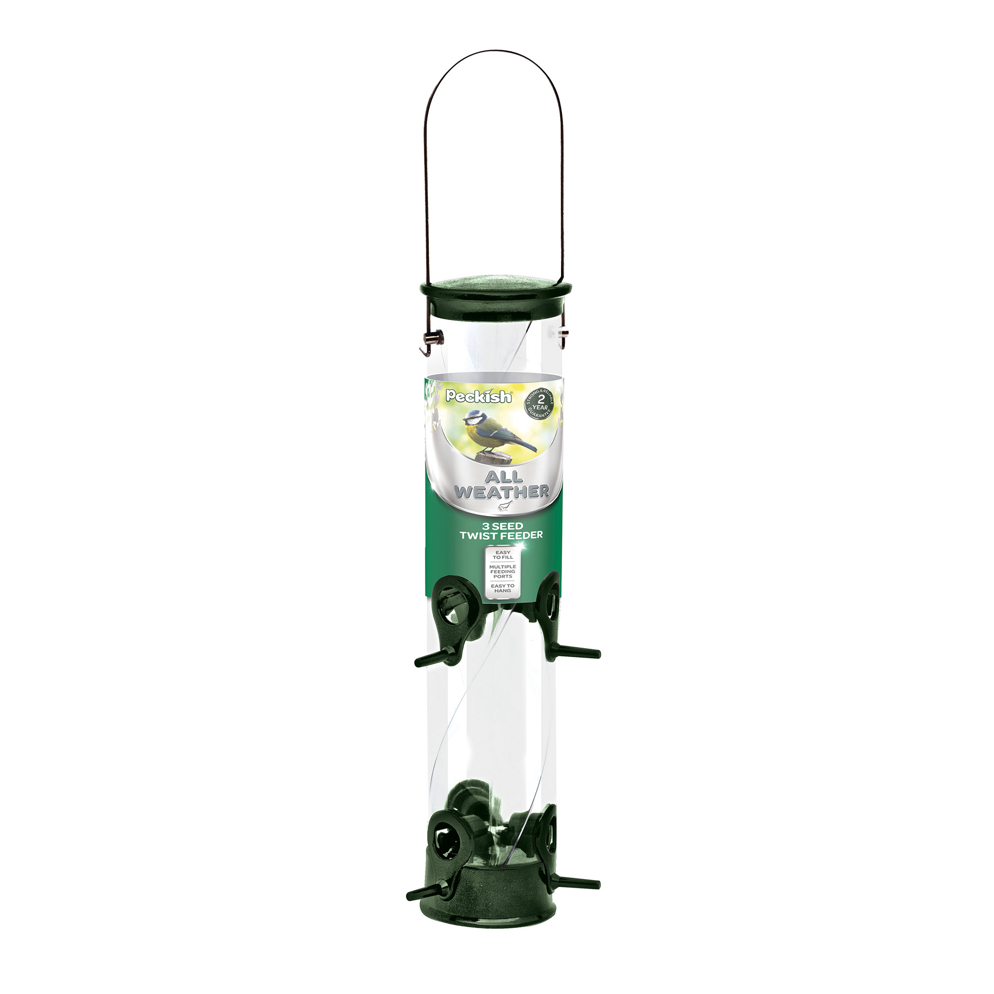 Peckish All Weather 3 Seed Twist Wild Bird Feeder