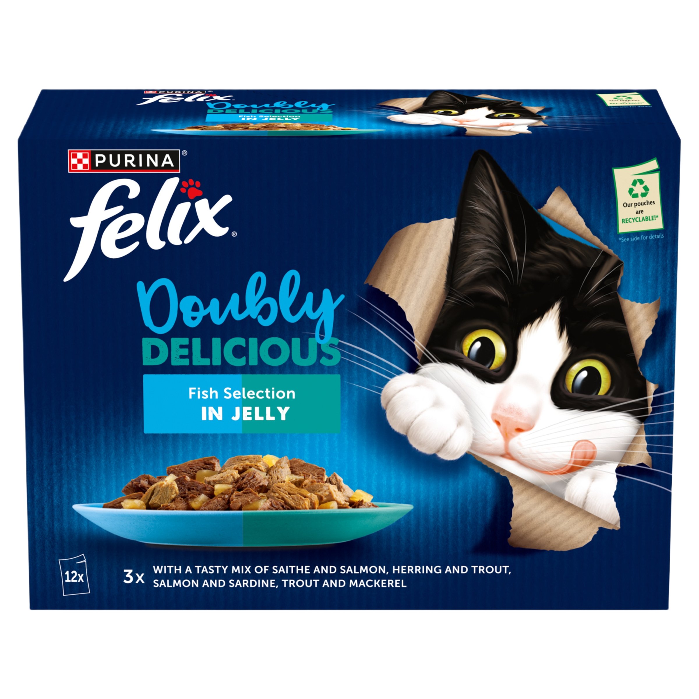 Felix Doubly Delicious Adult Wet Cat Food Fish