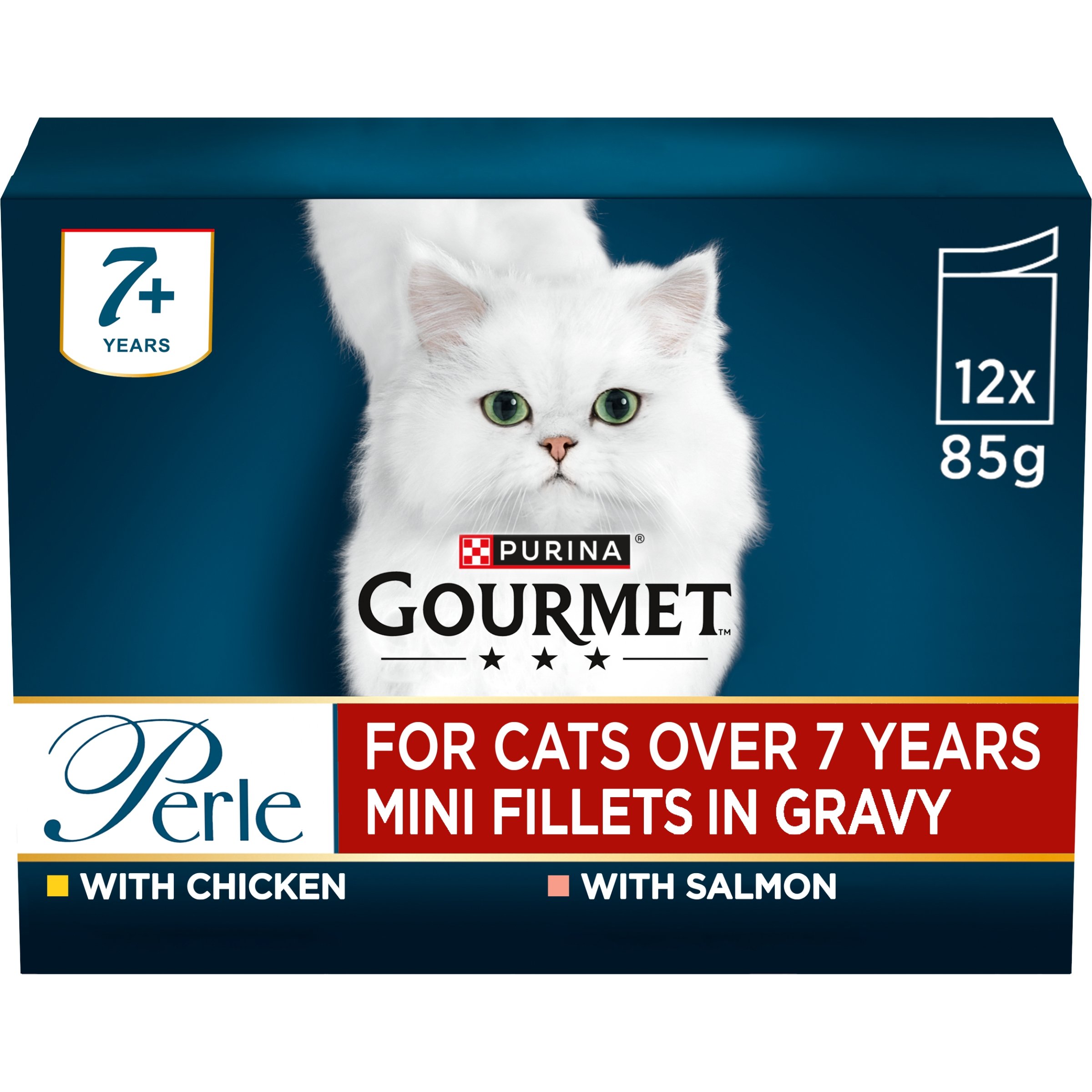 Gourmet Perle Senior 7+ Wet Food Mini Fillets in Gravy