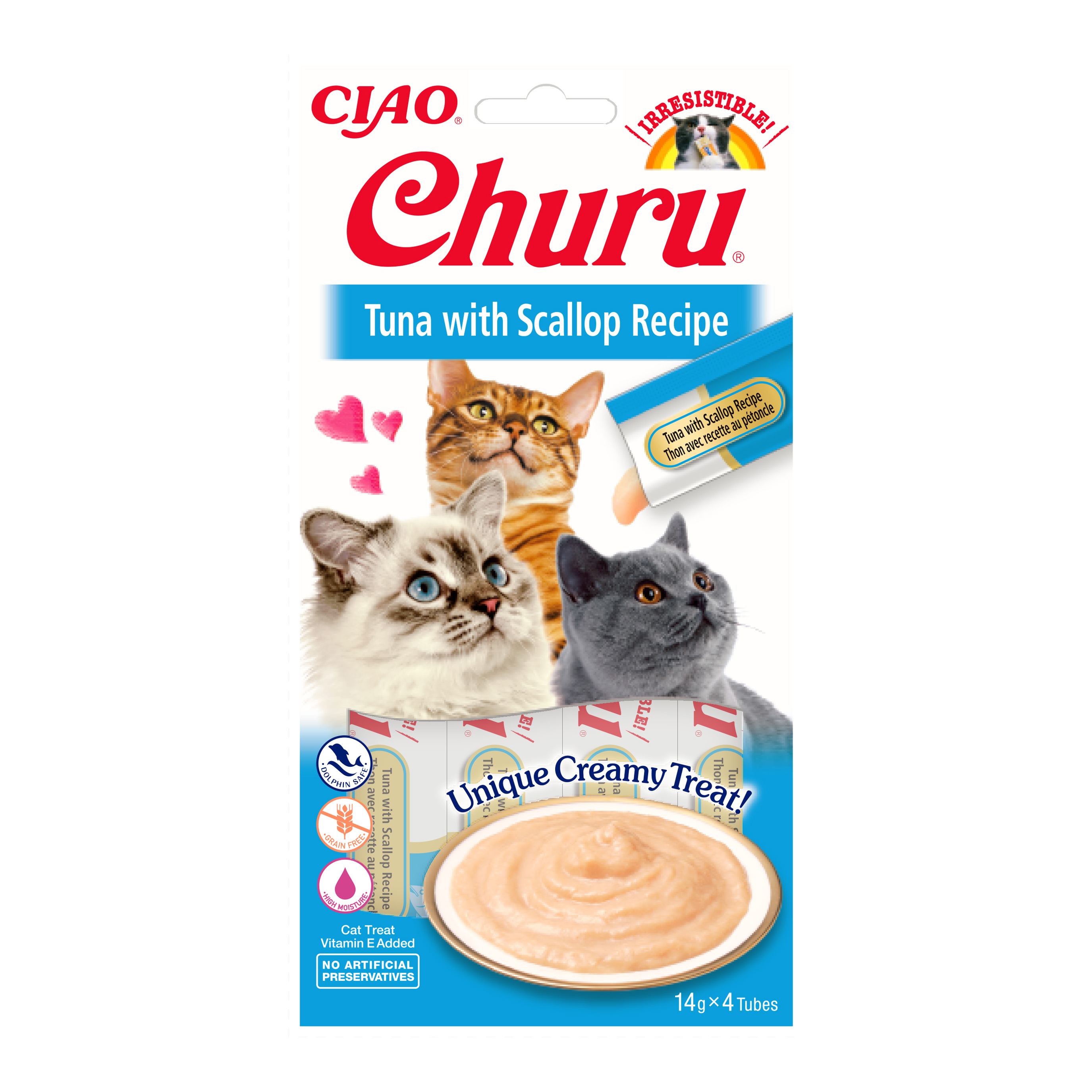 Ciao Churu Creamy Lickable Cat Treats Tuna with Scallop