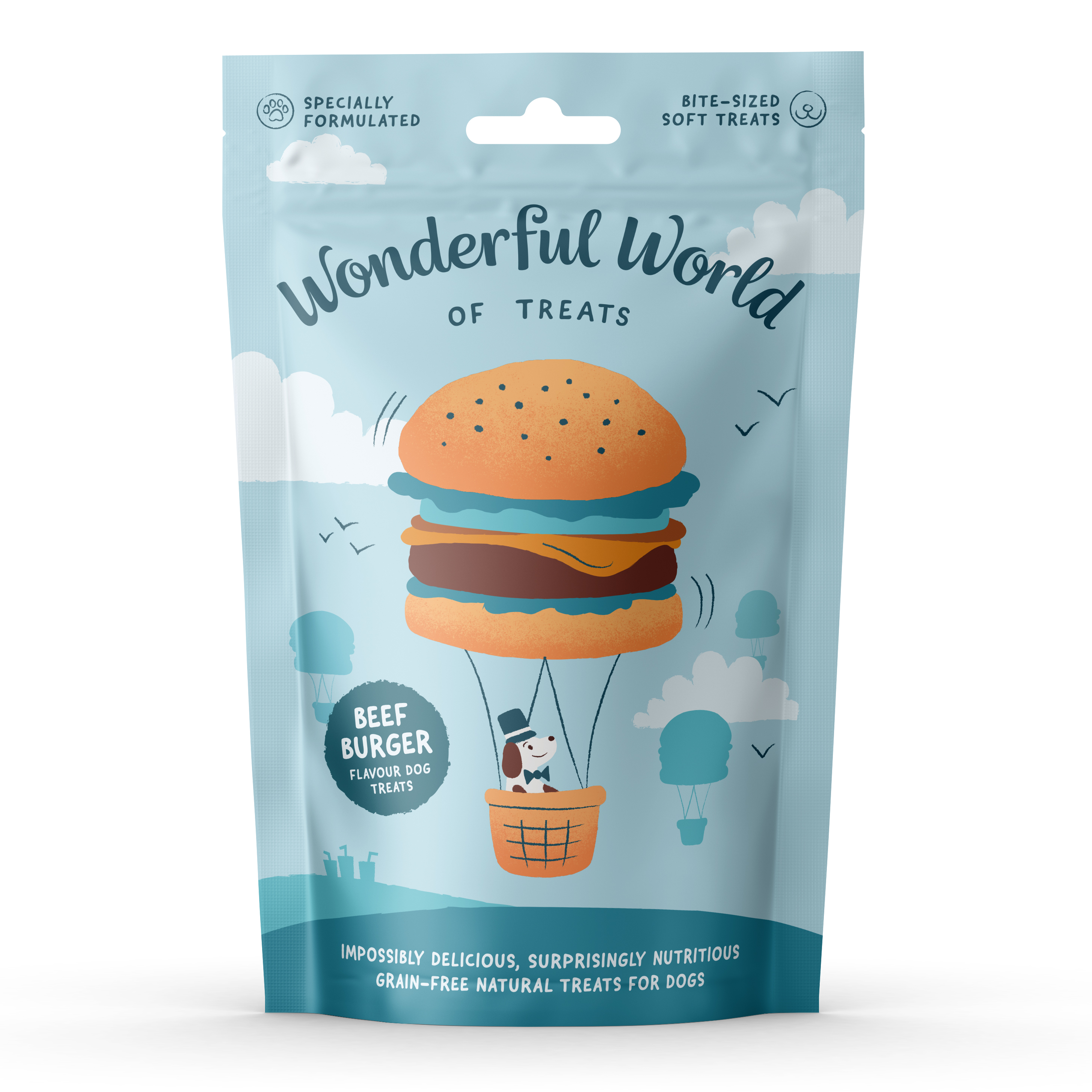 Wonderful World of Treats Beef Burger Soft Dog Treats