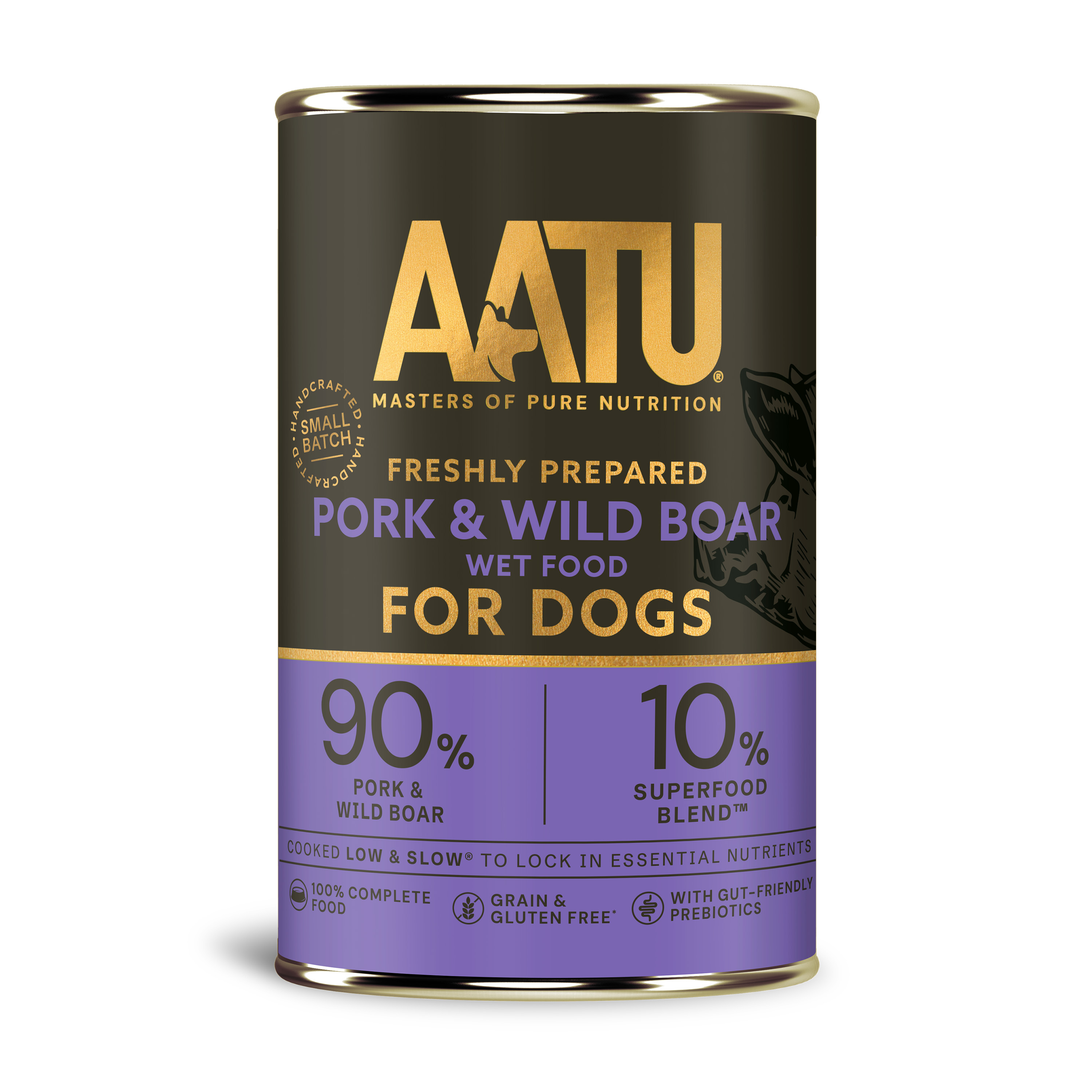 AATU Pork and Wild Boar Adult Wet Dog Food Tin