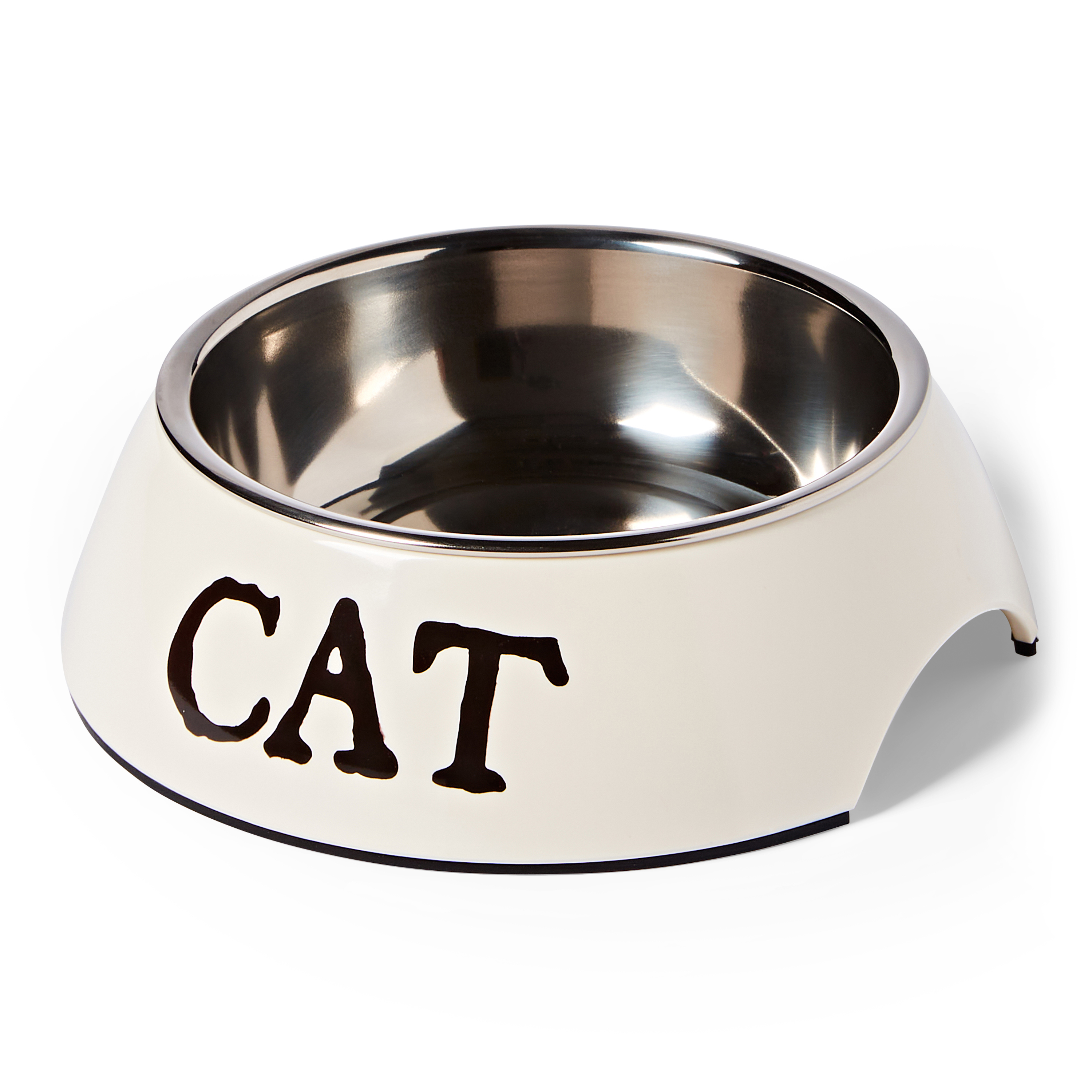 Pets at Home Metal Cat Bowl Cream
