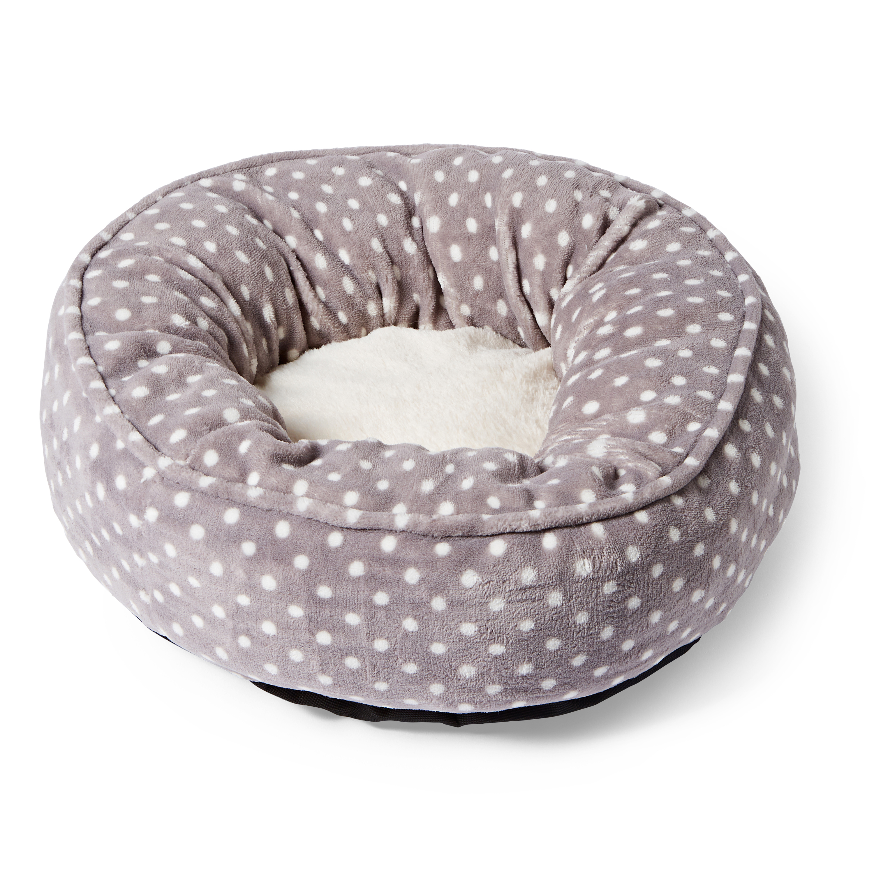 Pets at Home Donut Cat Bed Grey Spotty