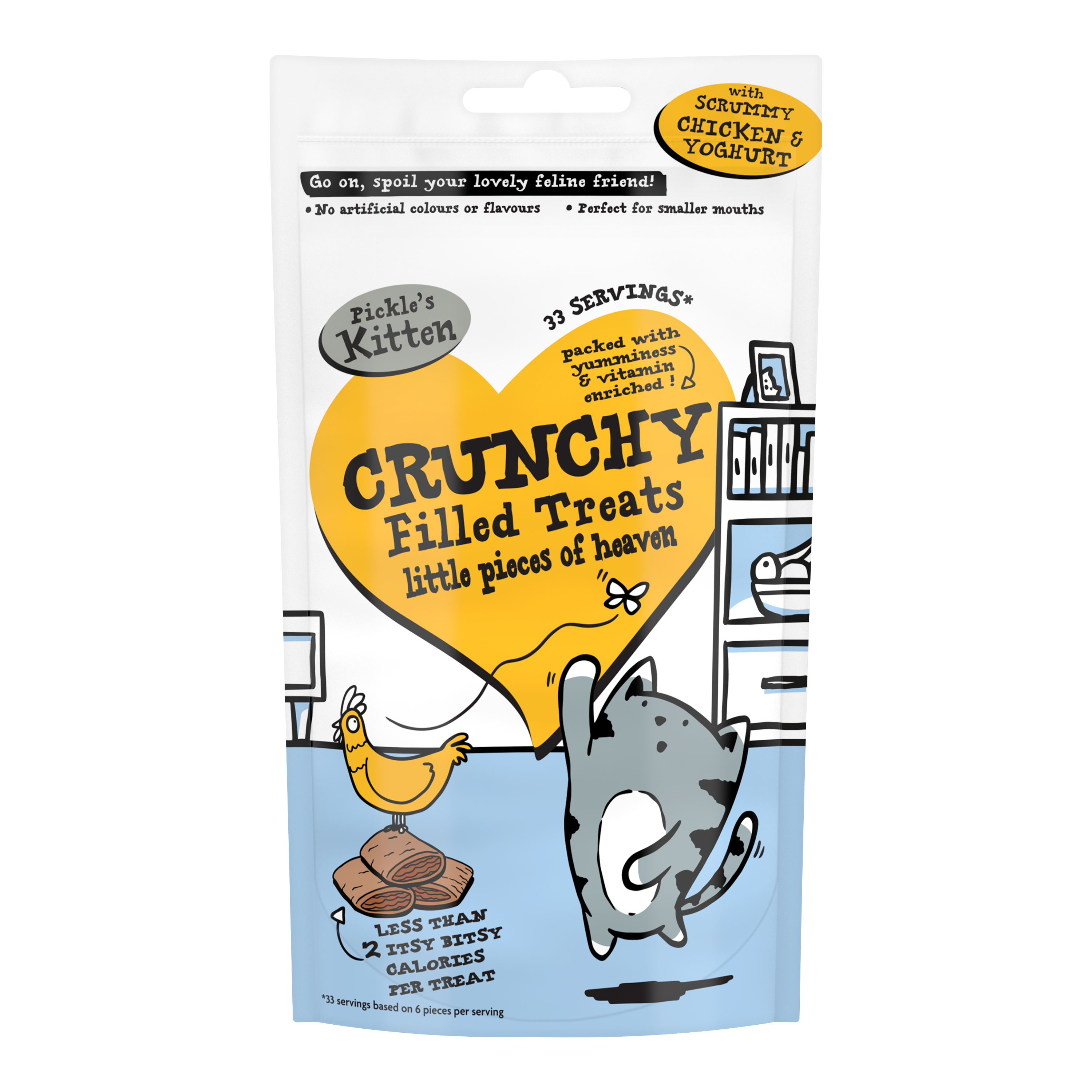 Pickle's Crunchy Filled Kitten Treat with Chicken & Yoghurt