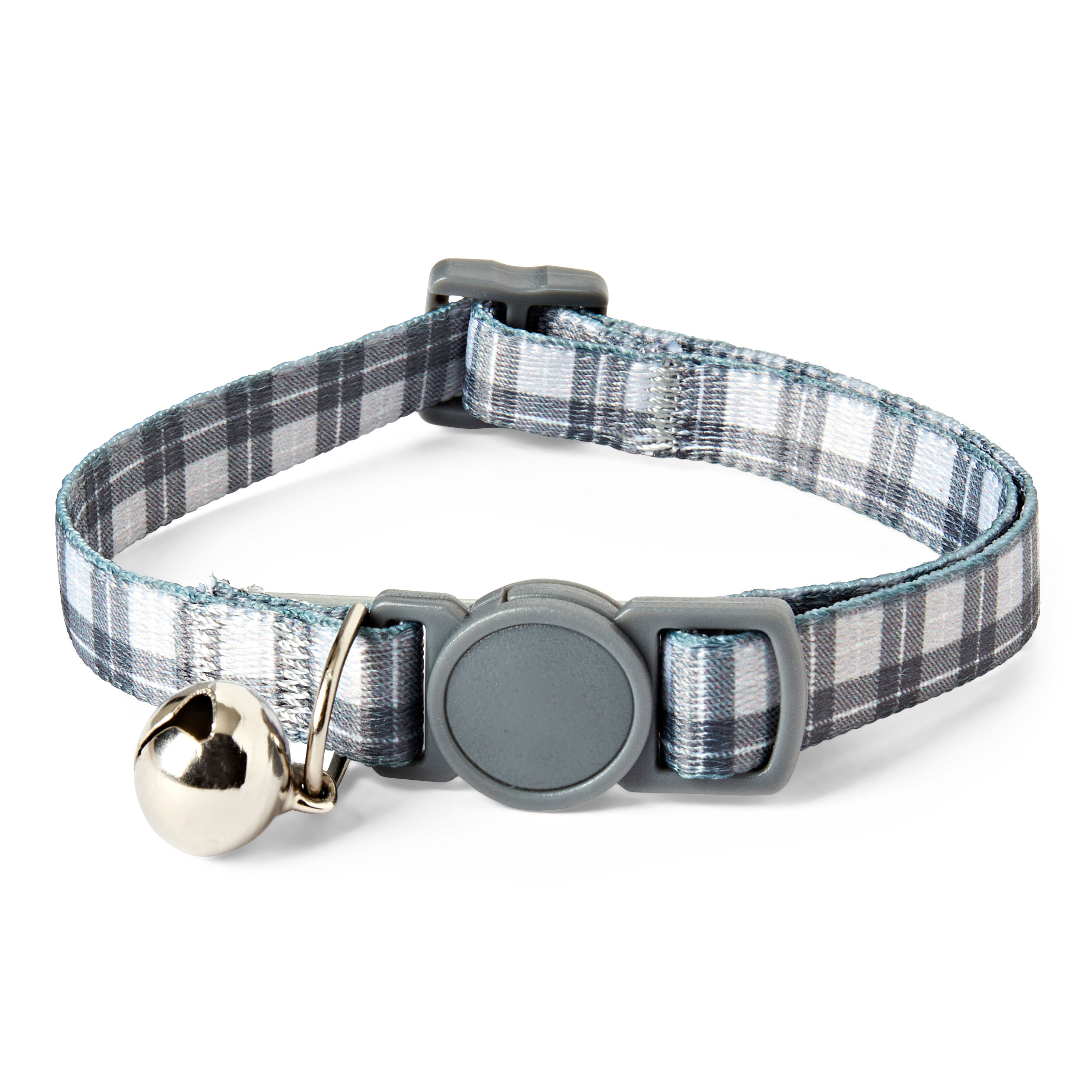 Pets at Home Plaid Cat Collar Grey