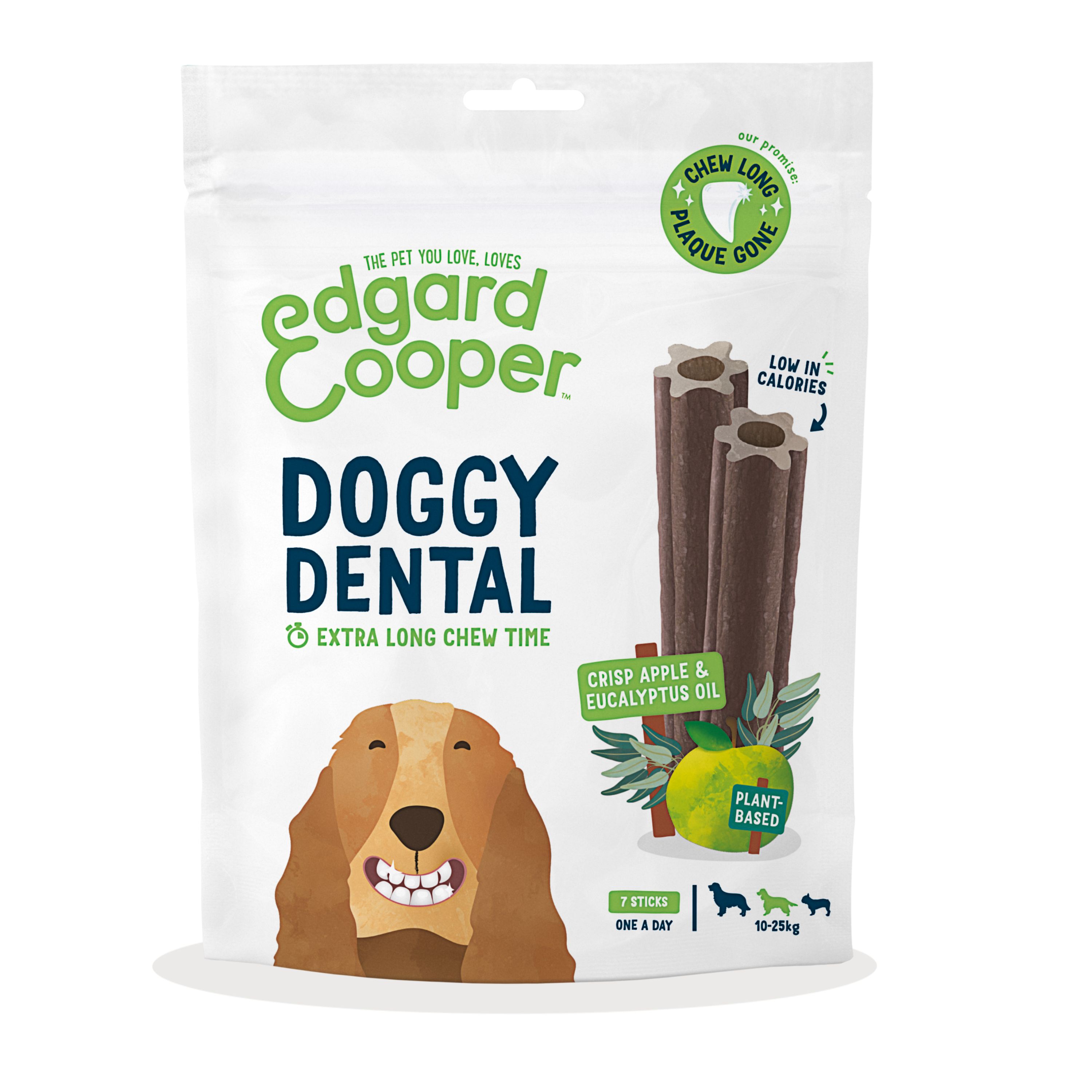 Edgard & Cooper Doggy Dental Sticks Medium Breed Apple & Eucalyptus