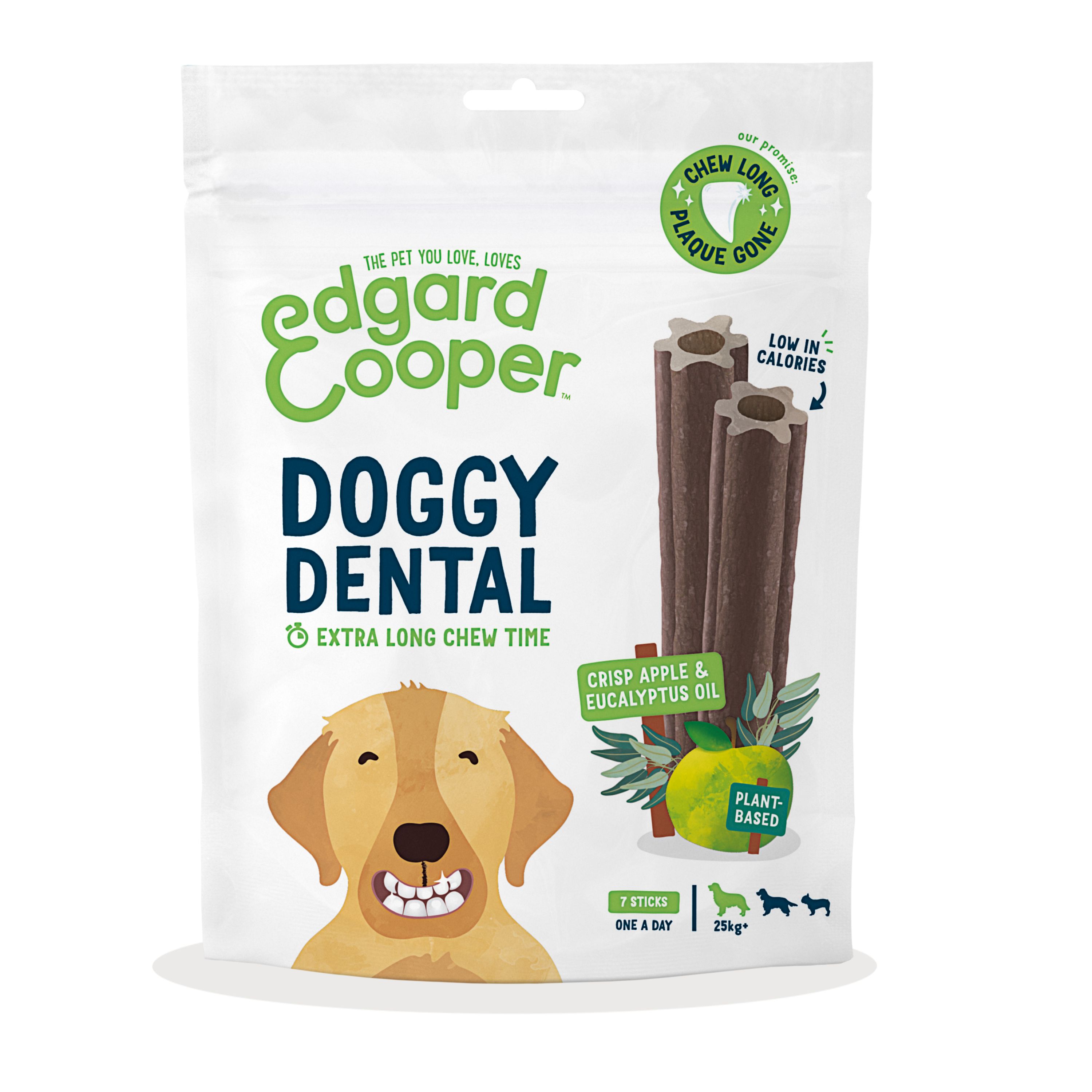 Edgard & Cooper Doggy Dental Sticks Large Breed Apple & Eucalyptus
