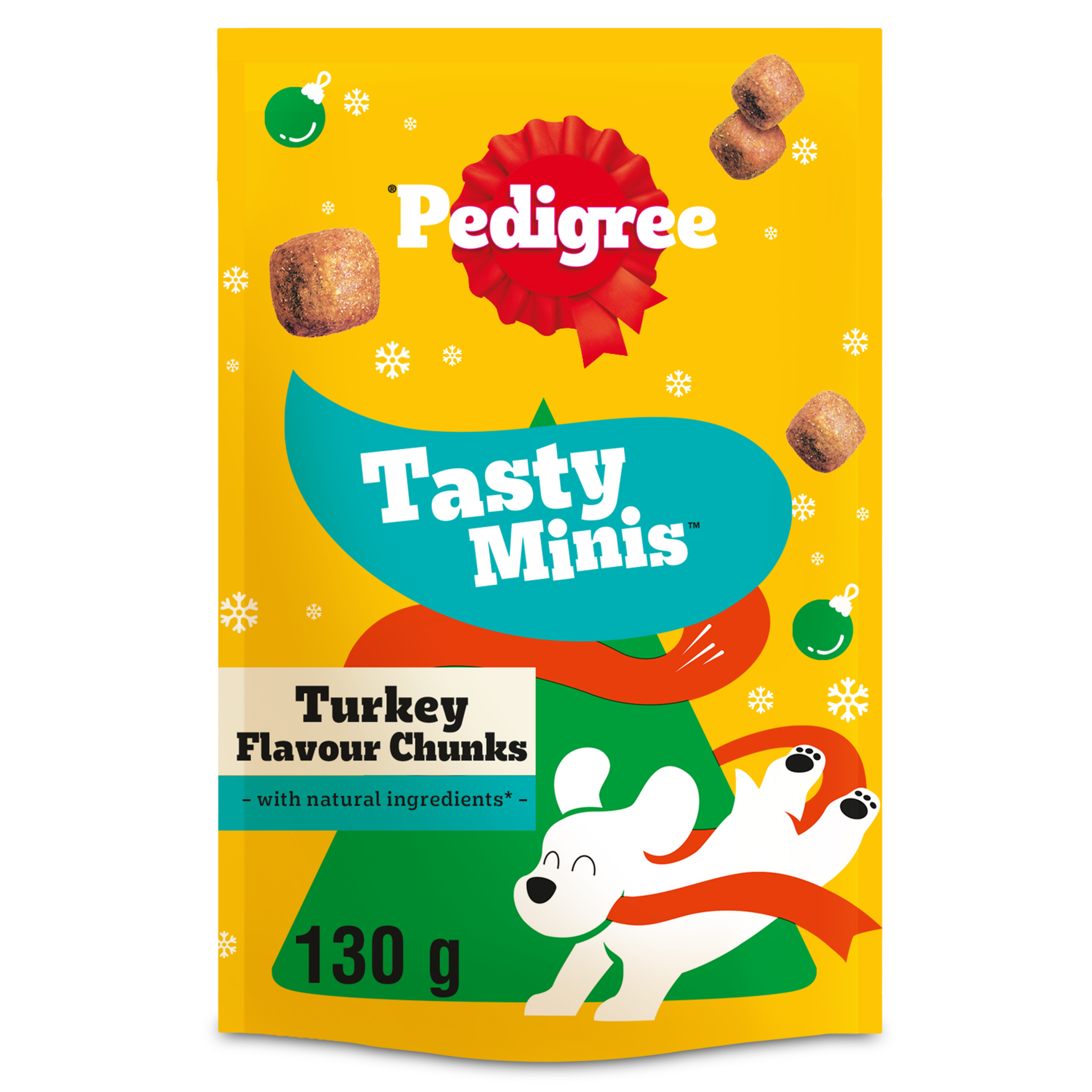 Pedigree Christmas Tasty Minis Dog Treat Chewy Cubes with Turkey