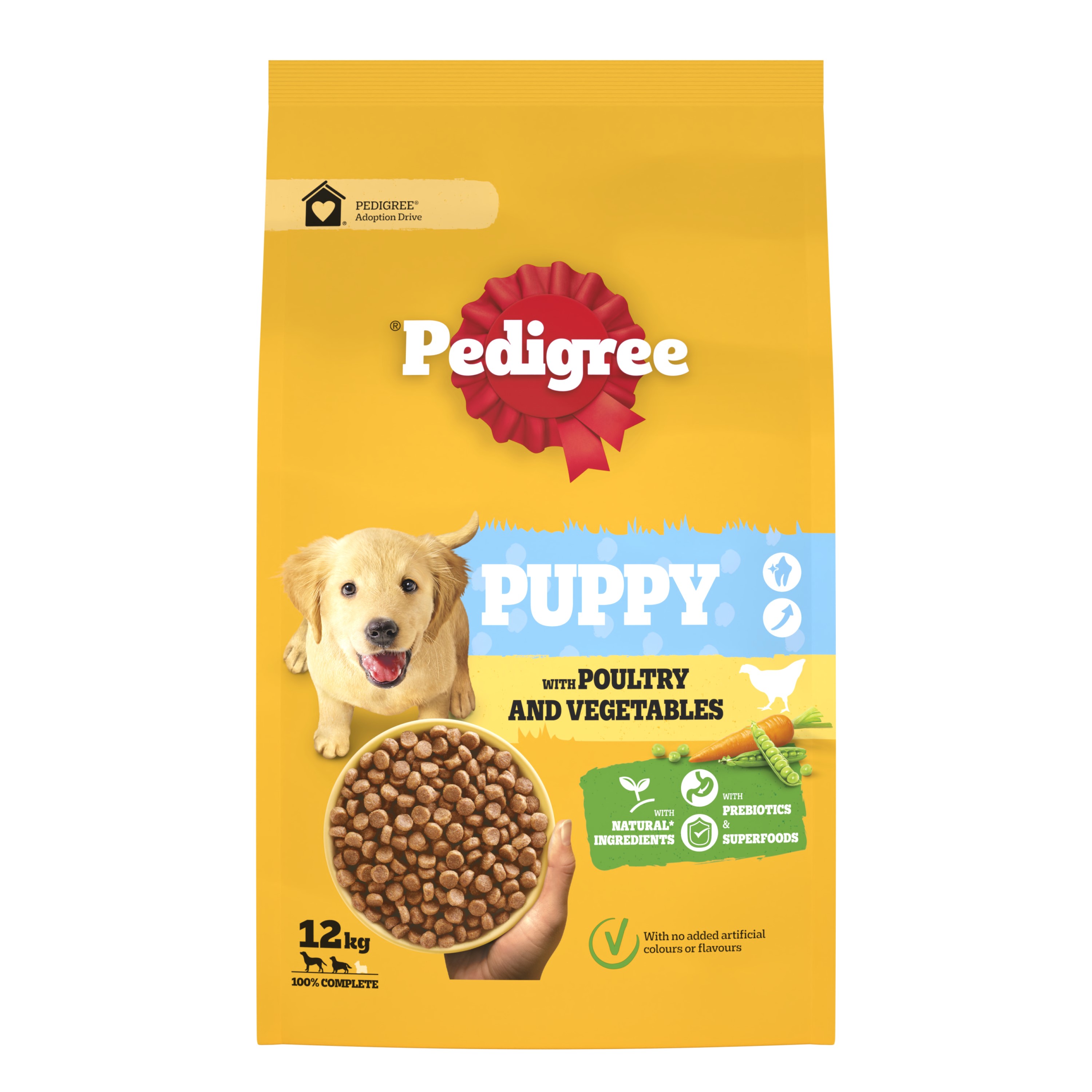 Pedigree Complete Puppy Medium Dry Dog Food Poultry & Veg 12kg