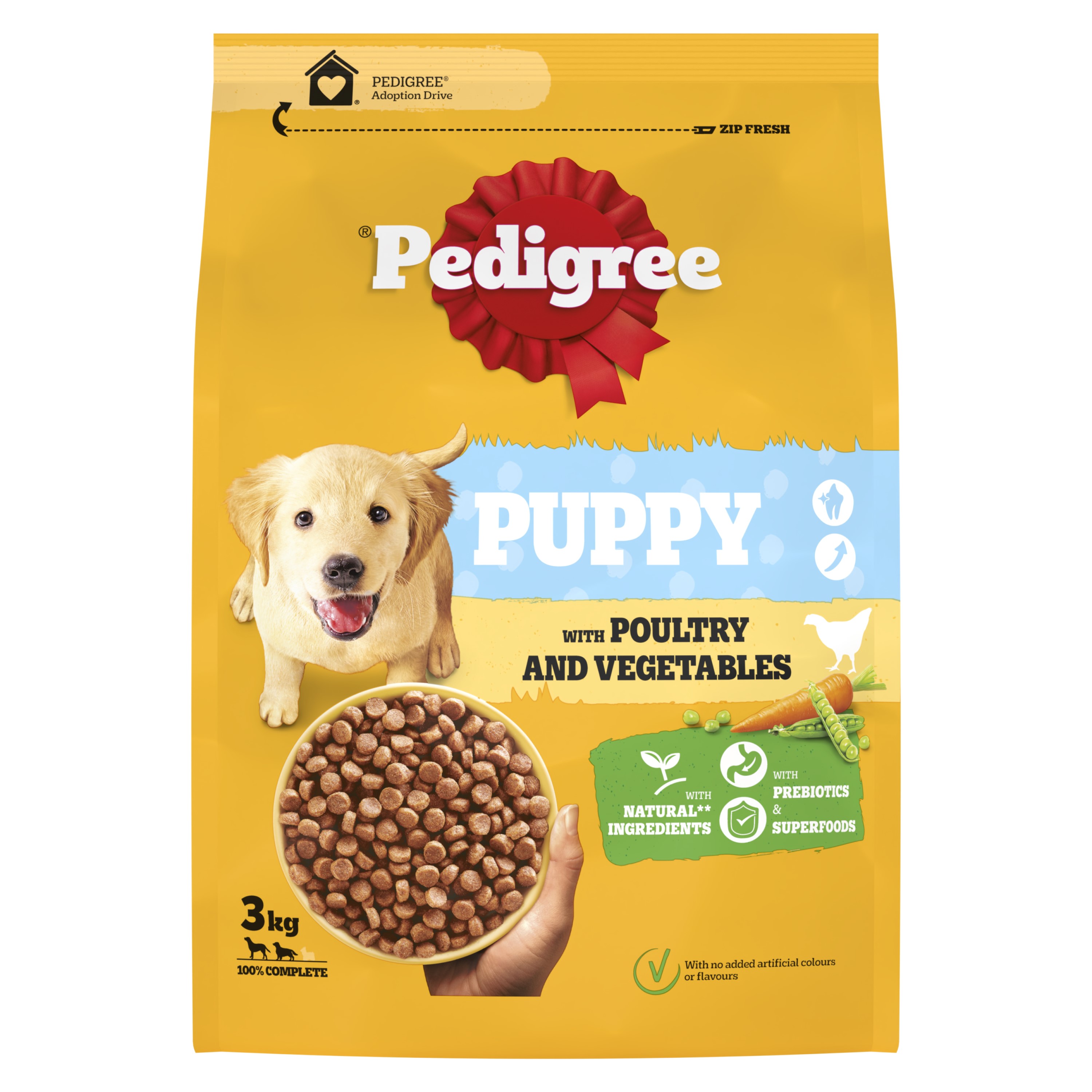 Pedigree Complete Puppy Dry Dog Food Chicken Rice Pets