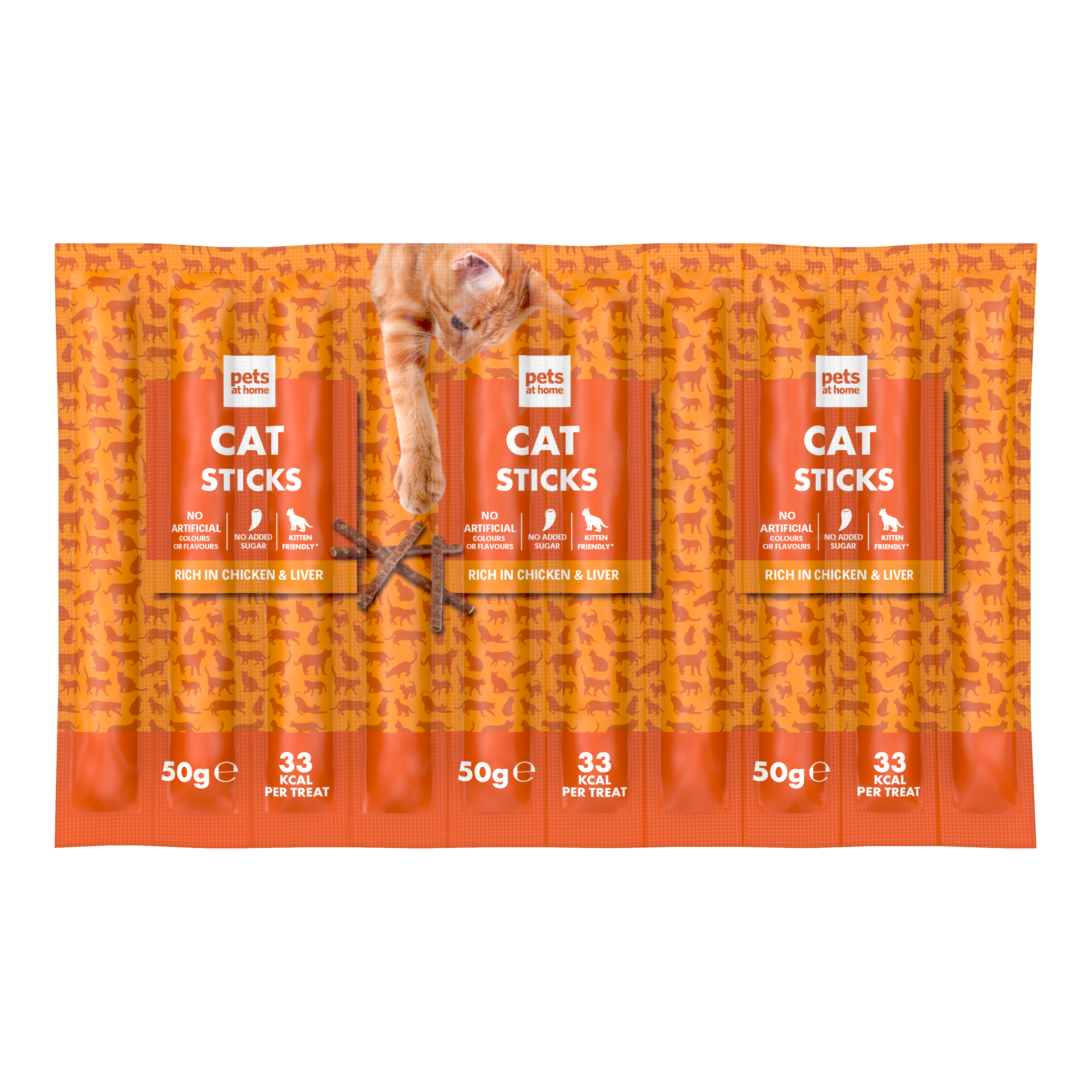 Pets at Home Rich in Chicken & Liver Cat Treat Sticks