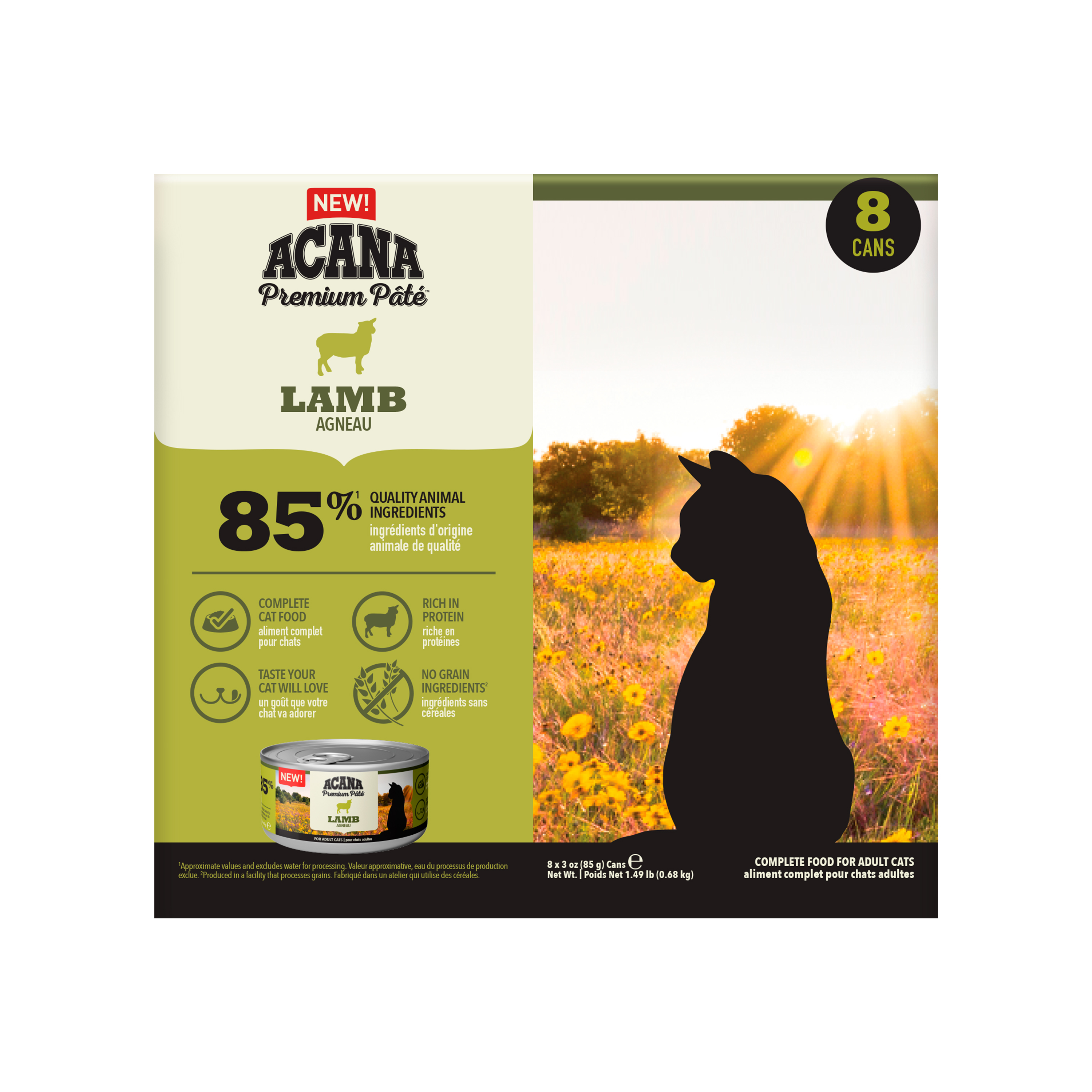 ACANA Premium Pate Adult Wet Cat Food Lamb