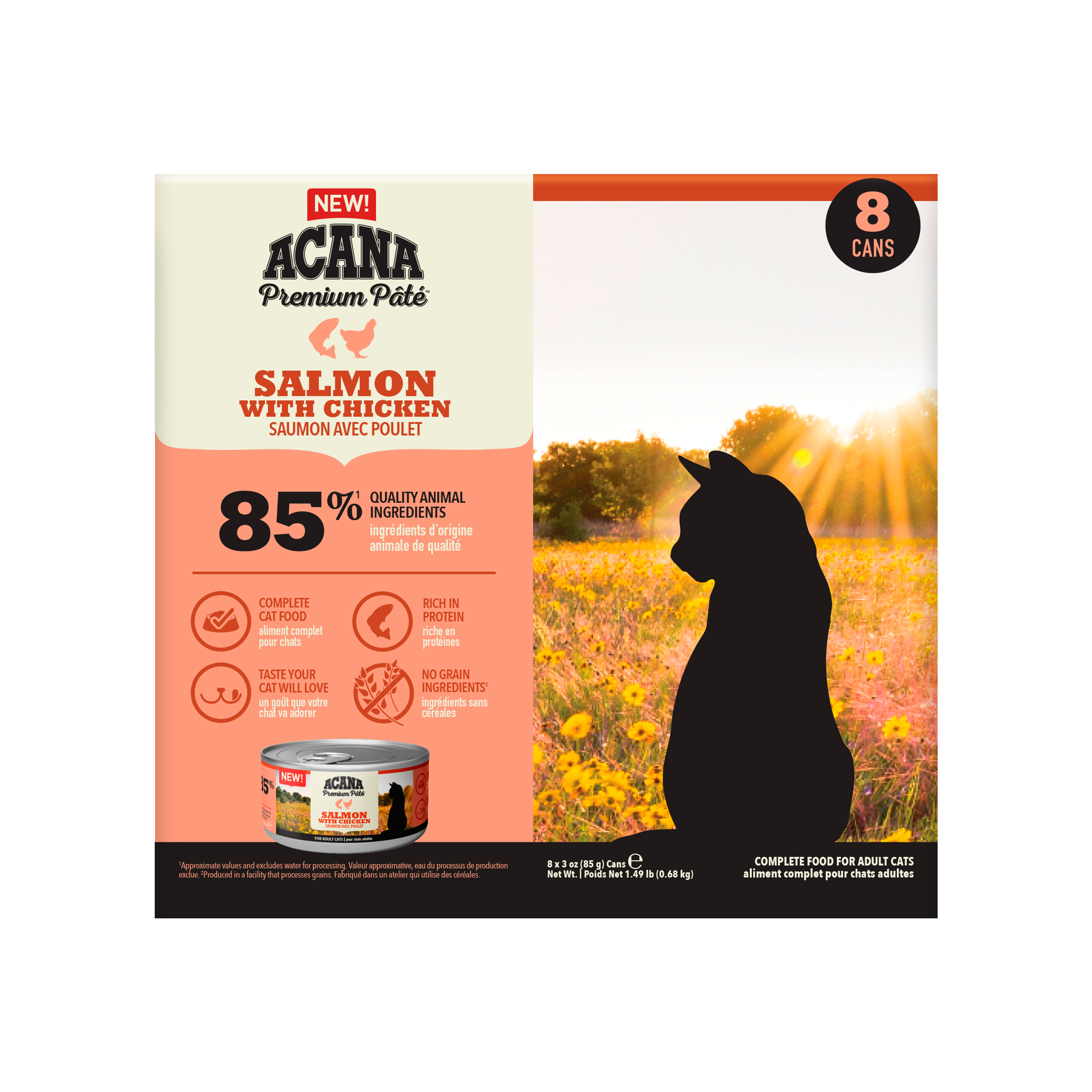 ACANA Premium Pate Adult Wet Cat Food Salmon