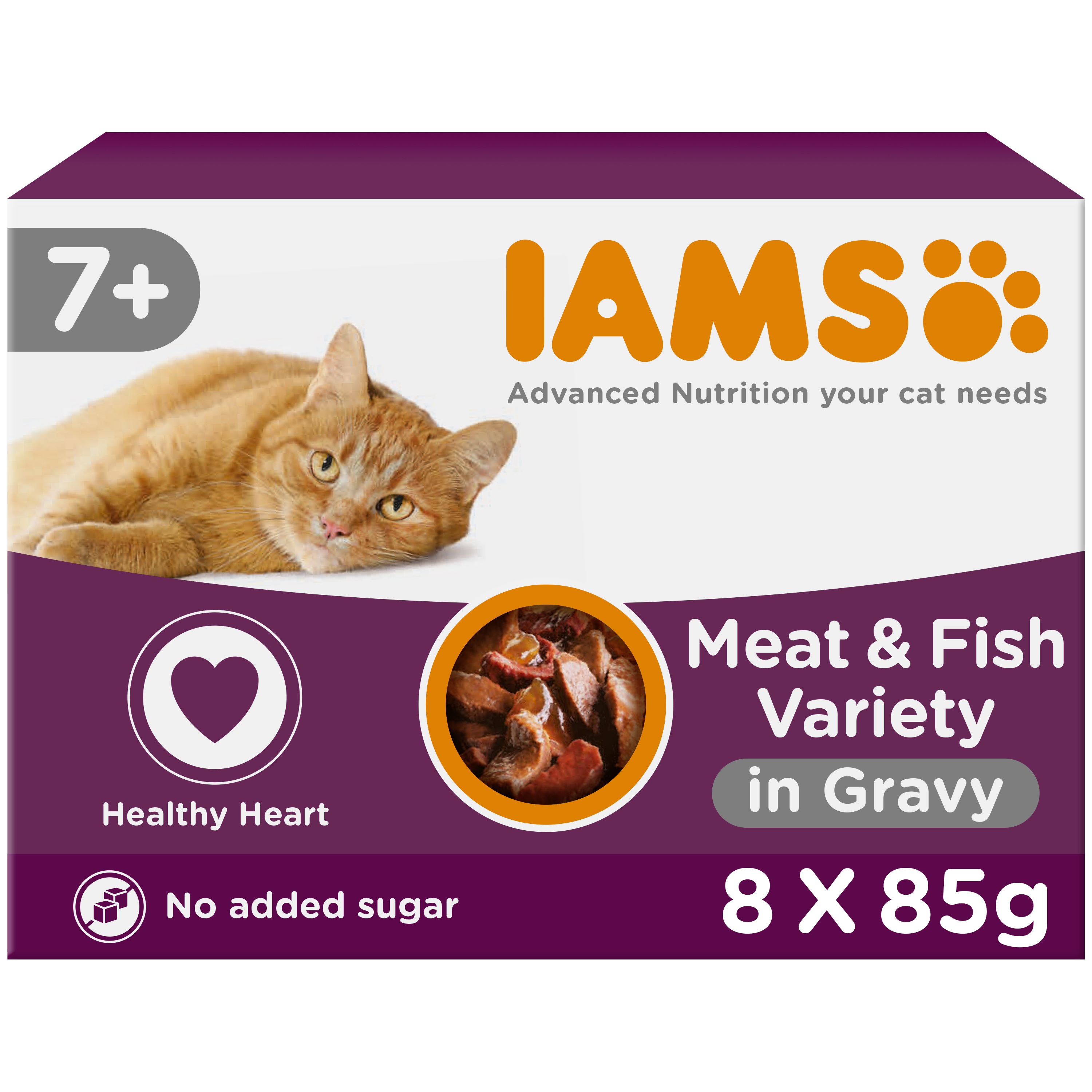 Iams Delights Senior Cat Wet Food Land & Sea In Gravy