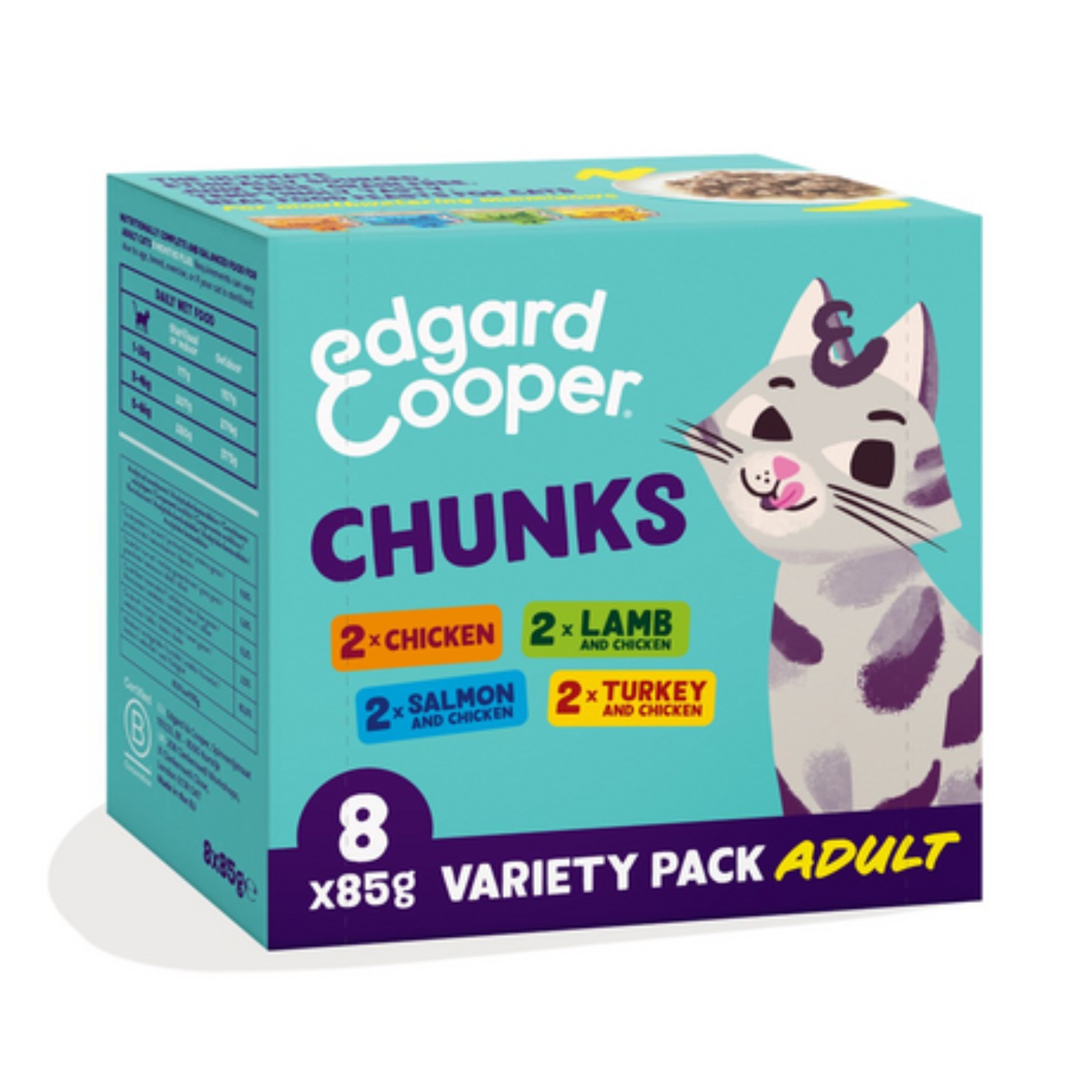 Edgard & Cooper Grain Free Adult Cat Wet Food Chunks Variety
