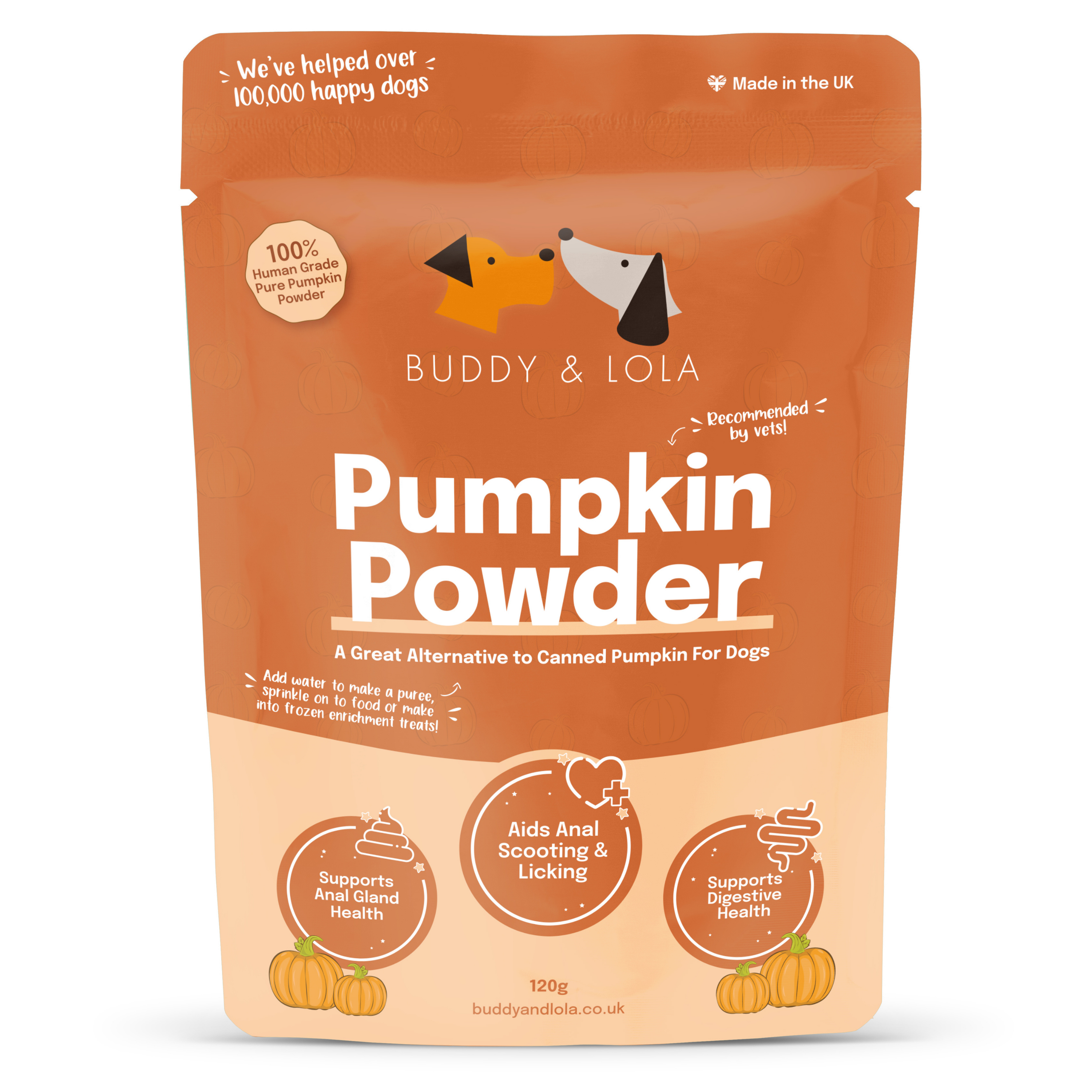 Buddy & Lola Pumpkin Powder Digestive Care For Dogs 120G