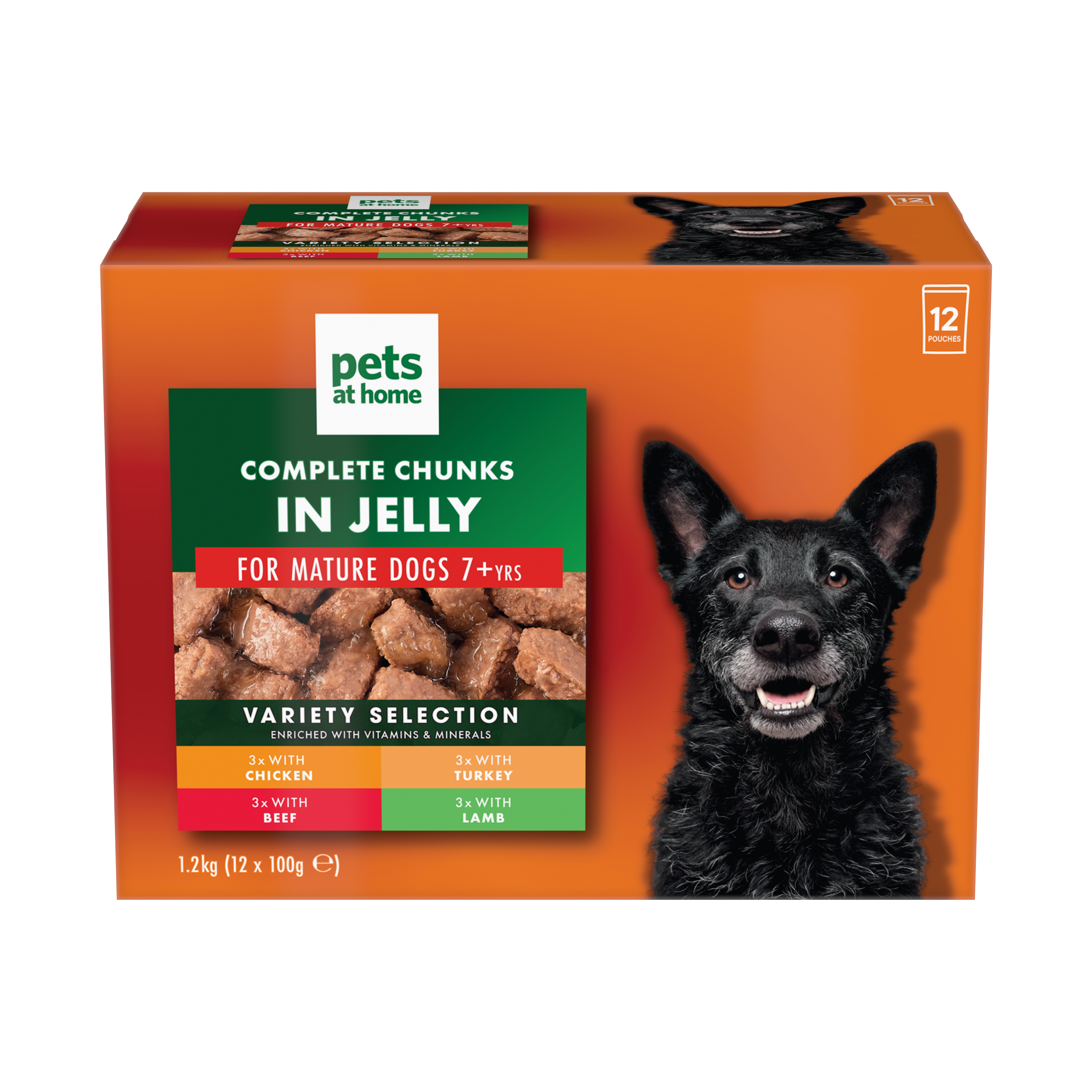 Pets At Home Complete Chunks In Jelly Mature Wet Dog Food Variety