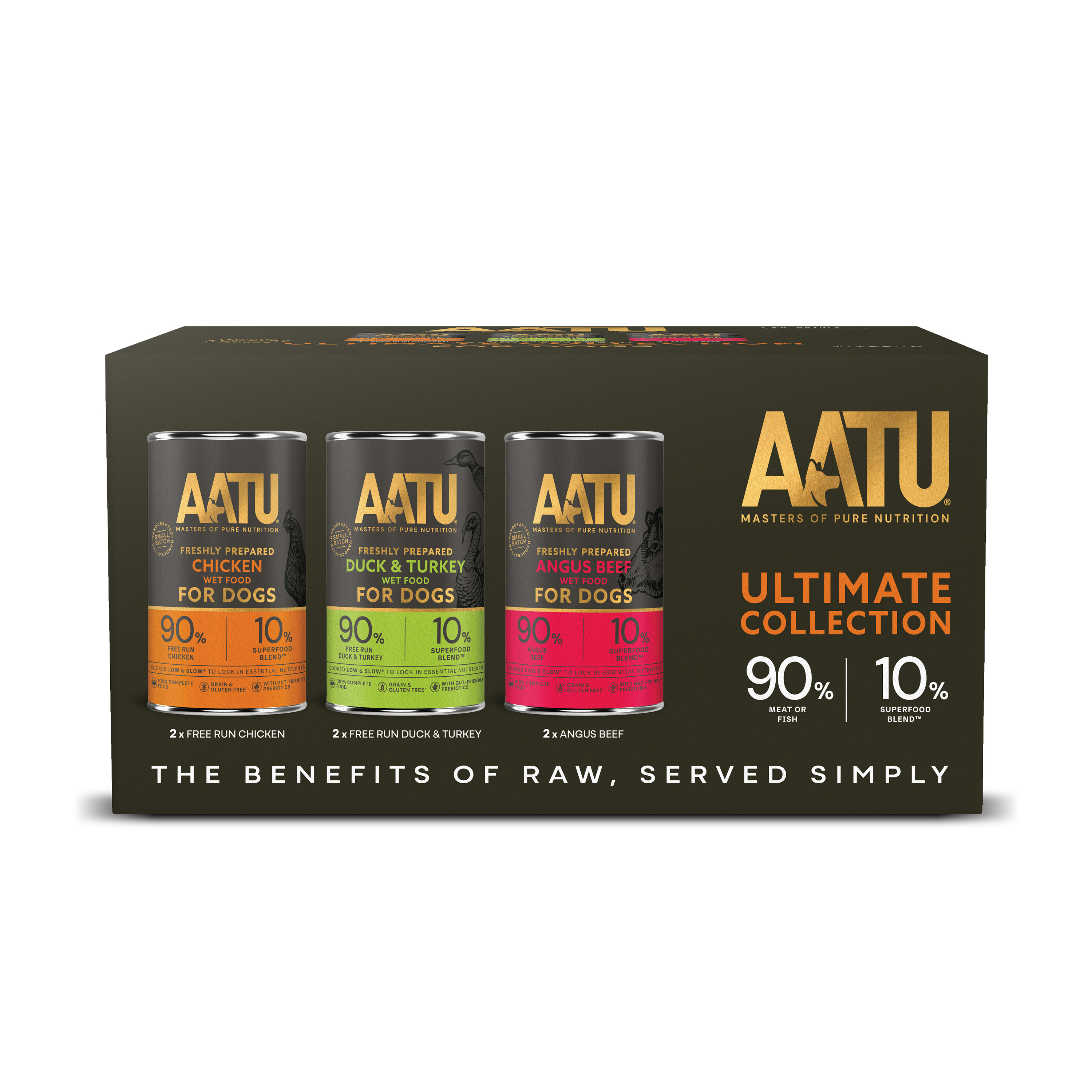 AATU Ultimate Adult Wet Dog Food Variety Multipack Tins