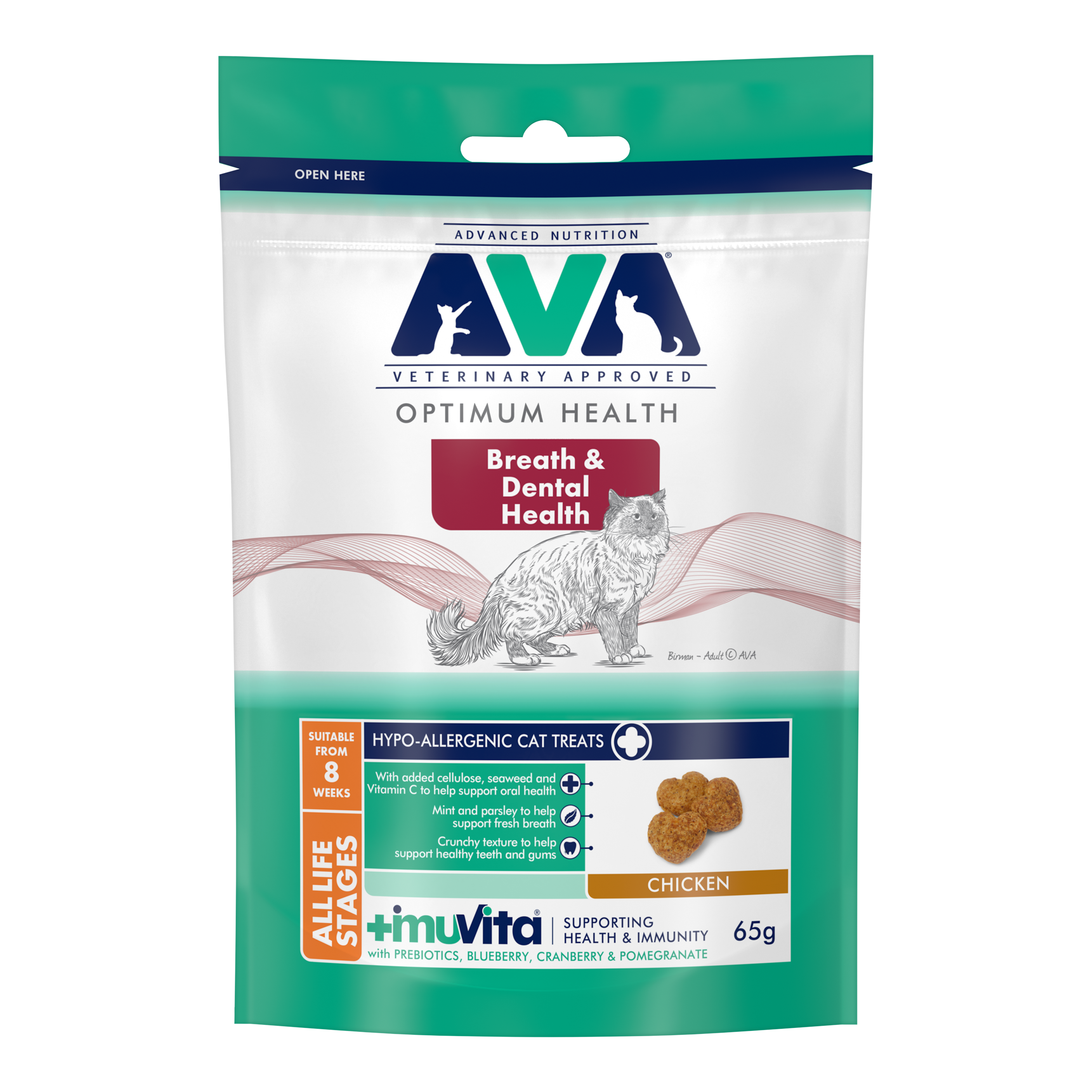 AVA Breath & Dental Health Cat Treats with Chicken