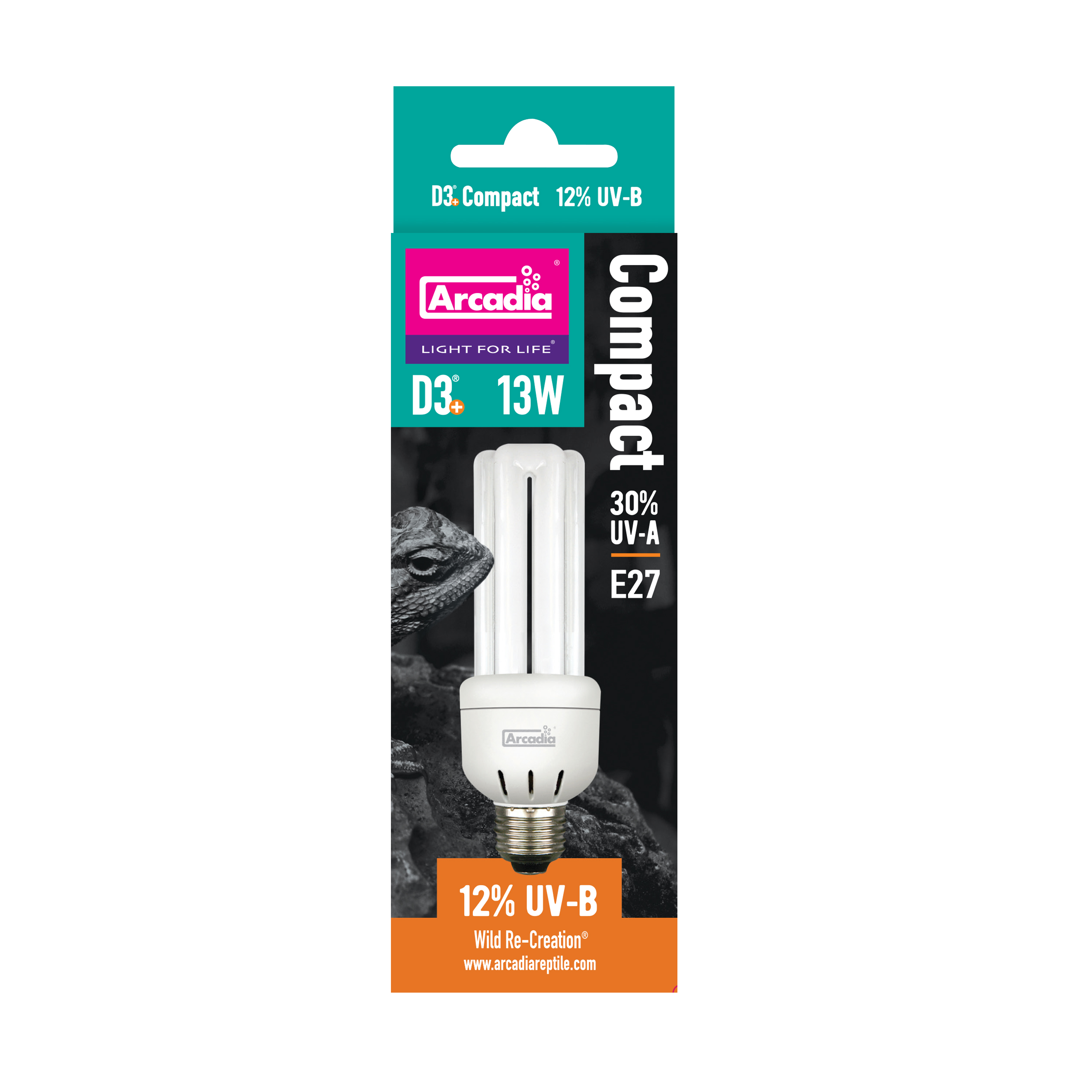 Arcadia D3+ E27 12% UV-B Compact Lamp
