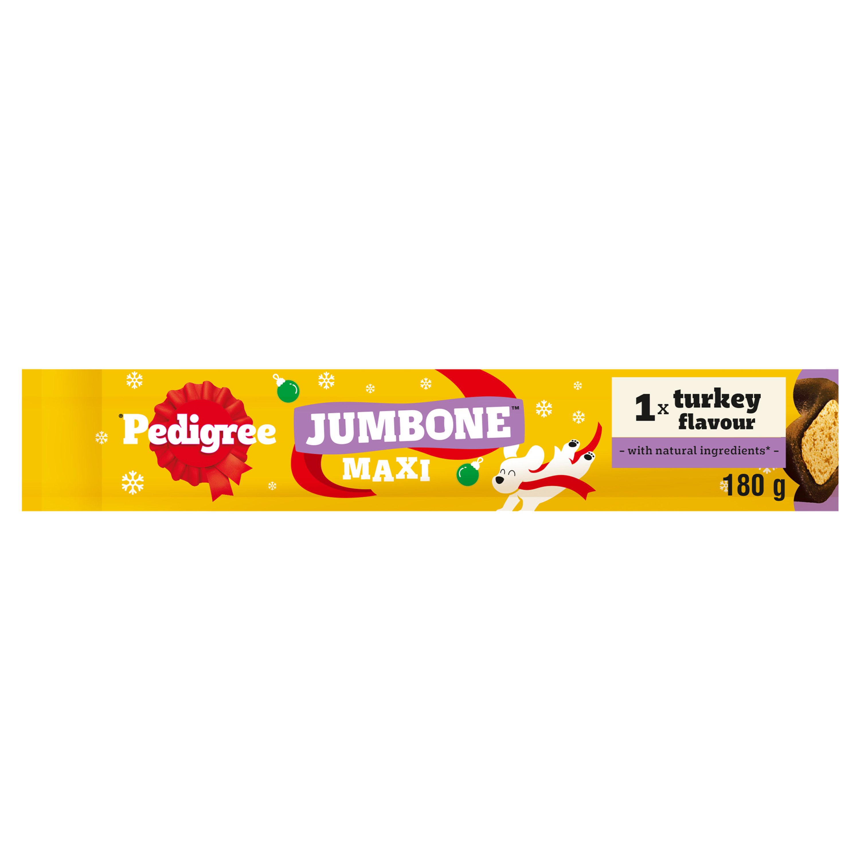 Pedigree Christmas Jumbone Dog Treat Chews with Turkey for Medium Breed