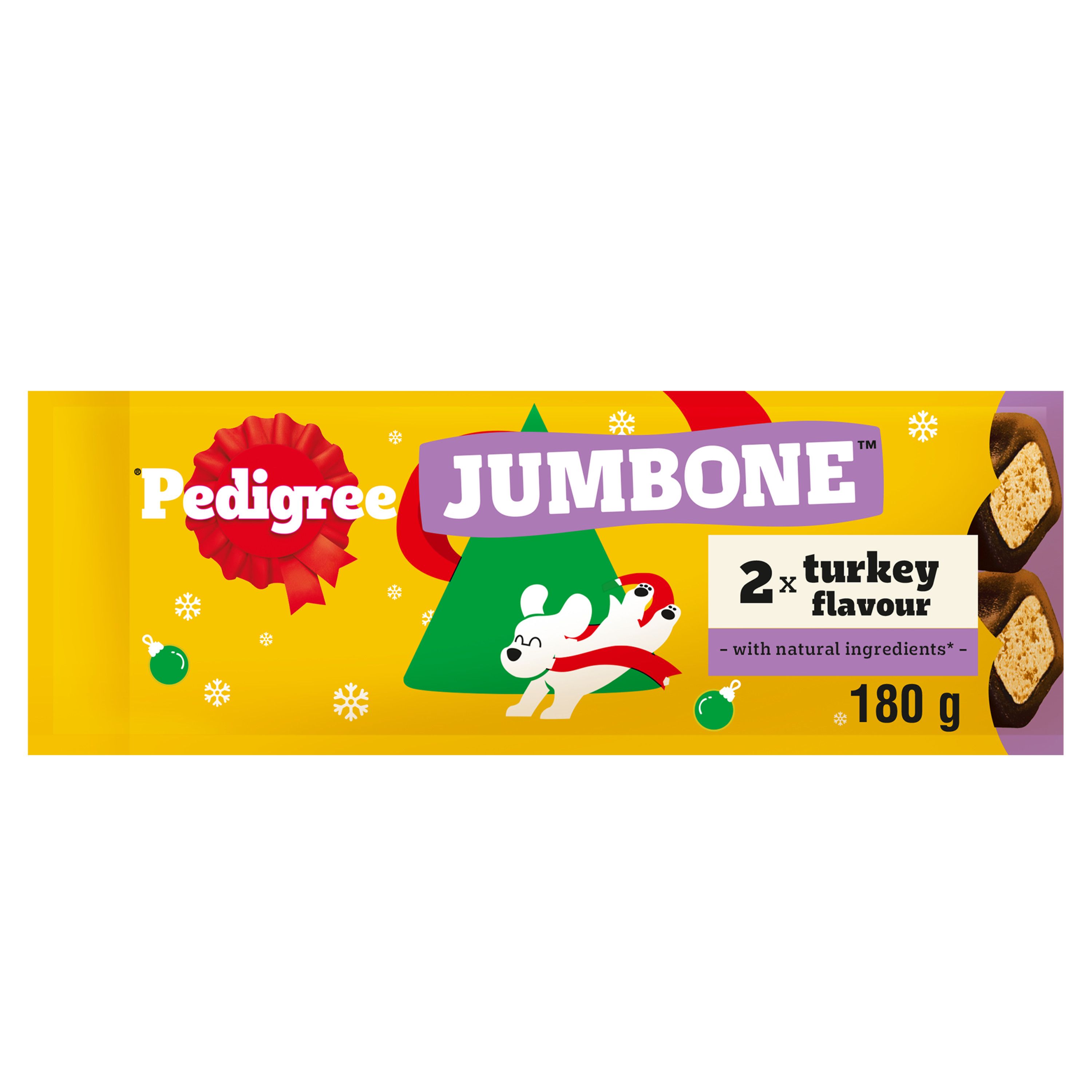 Pedigree Christmas Jumbone Dog Treat Chew with Turkey for Large Breed