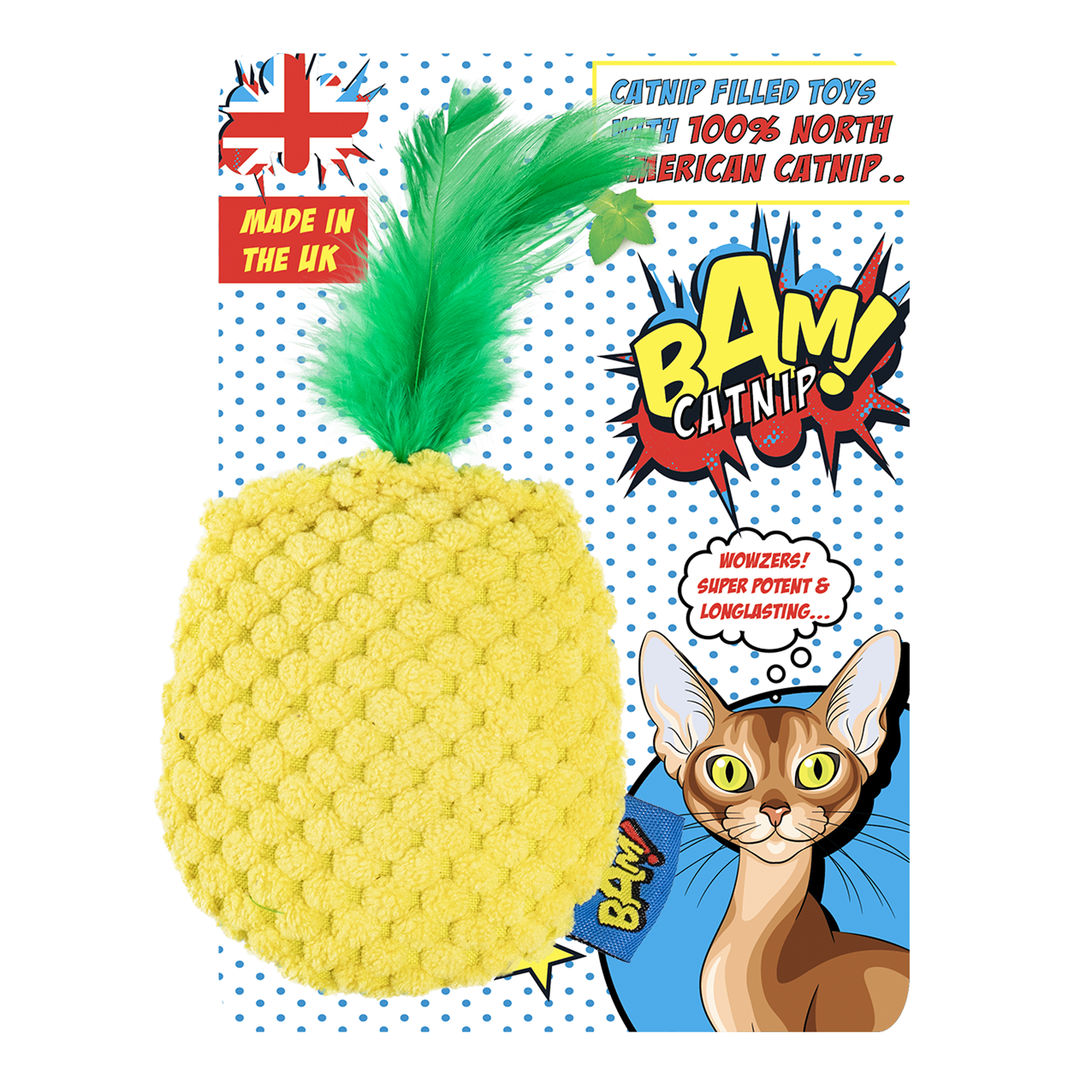 Bam! Catnip Pineapple Cat Toy