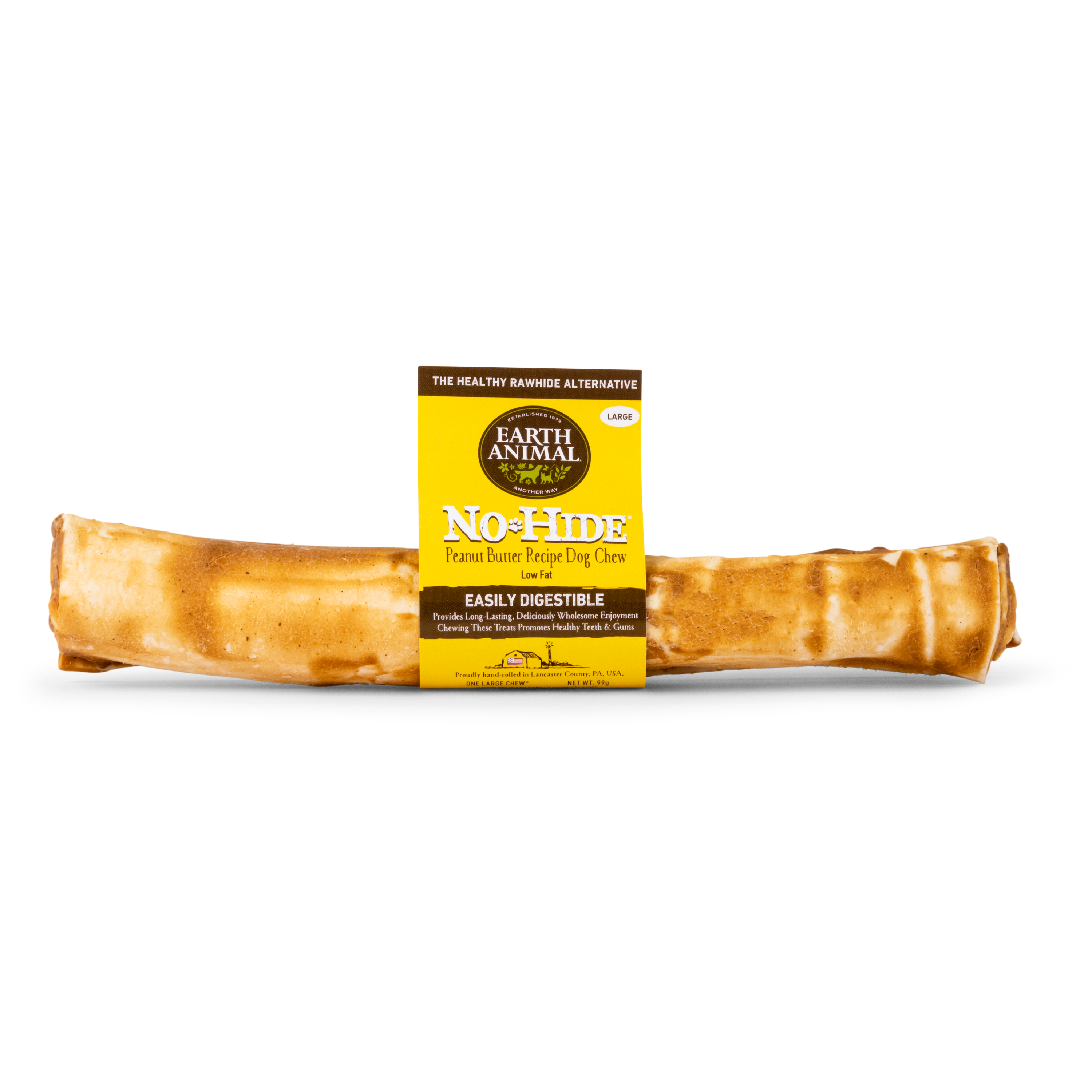 Earth Animal No-Hide Dog Treat Chew Peanut Butter Large