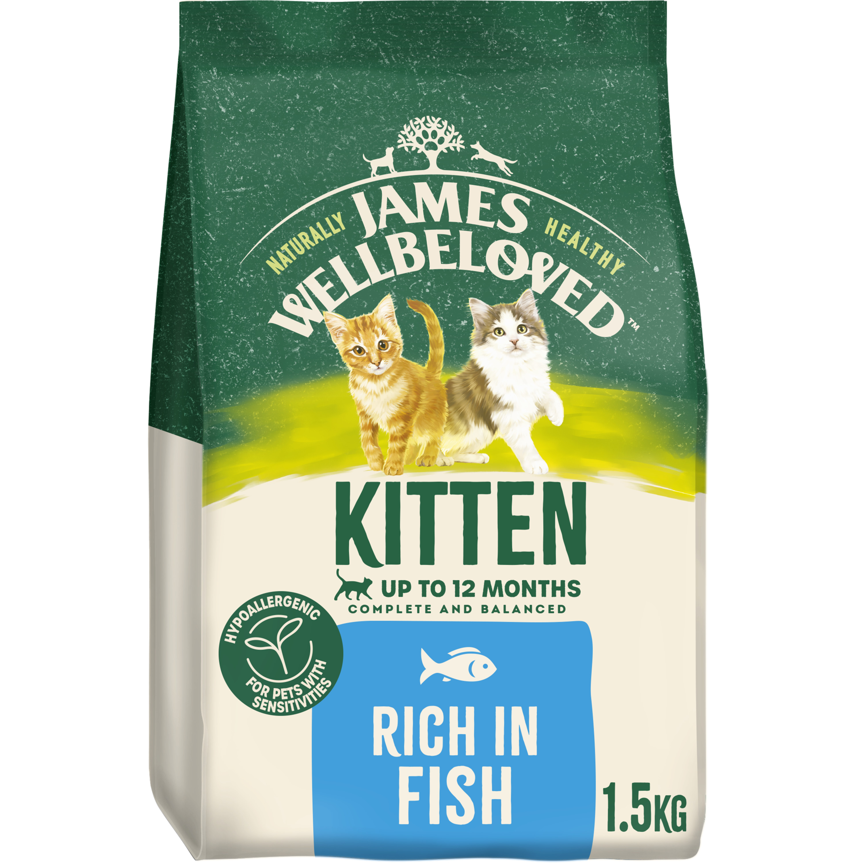 James Wellbeloved Kitten Dry Cat Food Fish 1.5kg