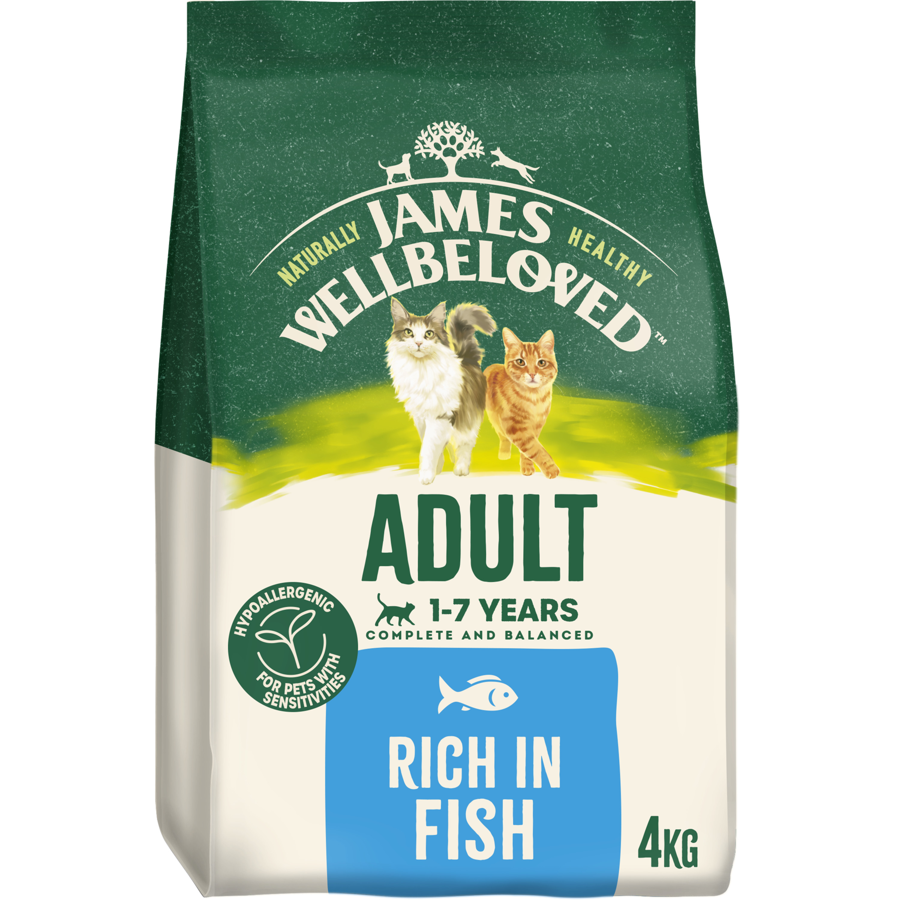 James Wellbeloved Hypoallergenic Adult Dry Cat Food Fish 4kg