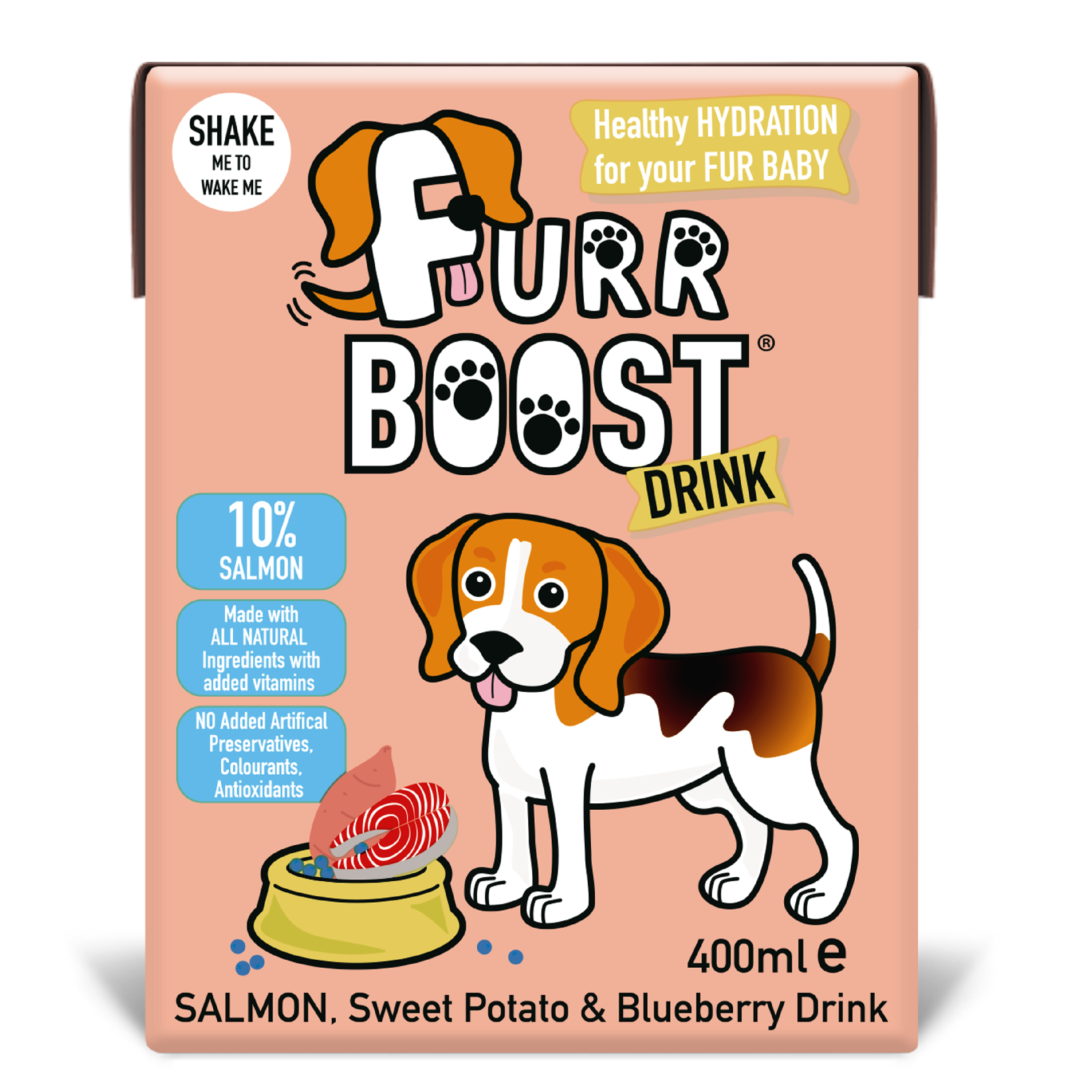 Furr Boost Hydration Drink For Dogs Salmon, Sweet Potato & Blueberry