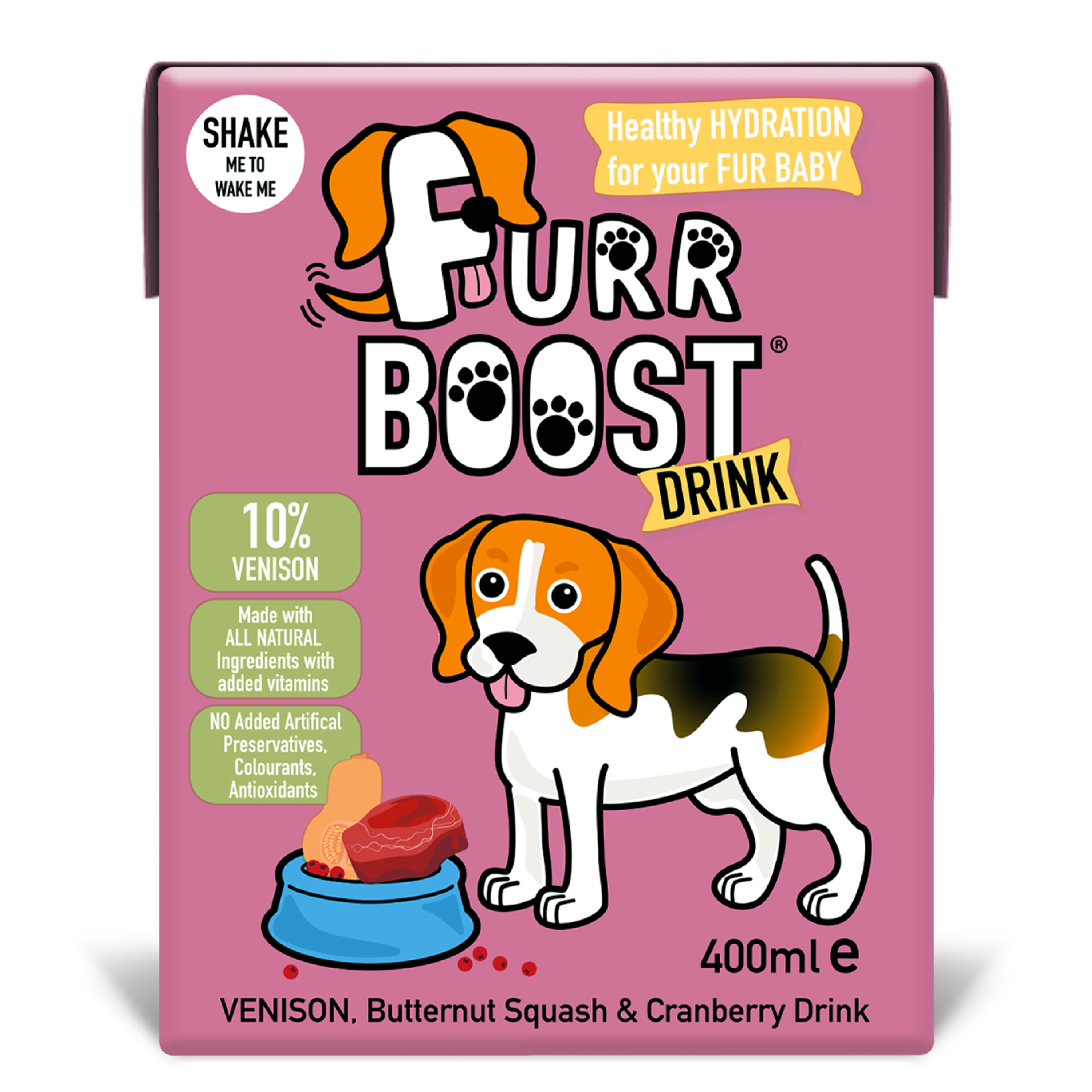 Furr Boost Hydration Drink Venison, Butternut Squash & Cranberry for Dogs
