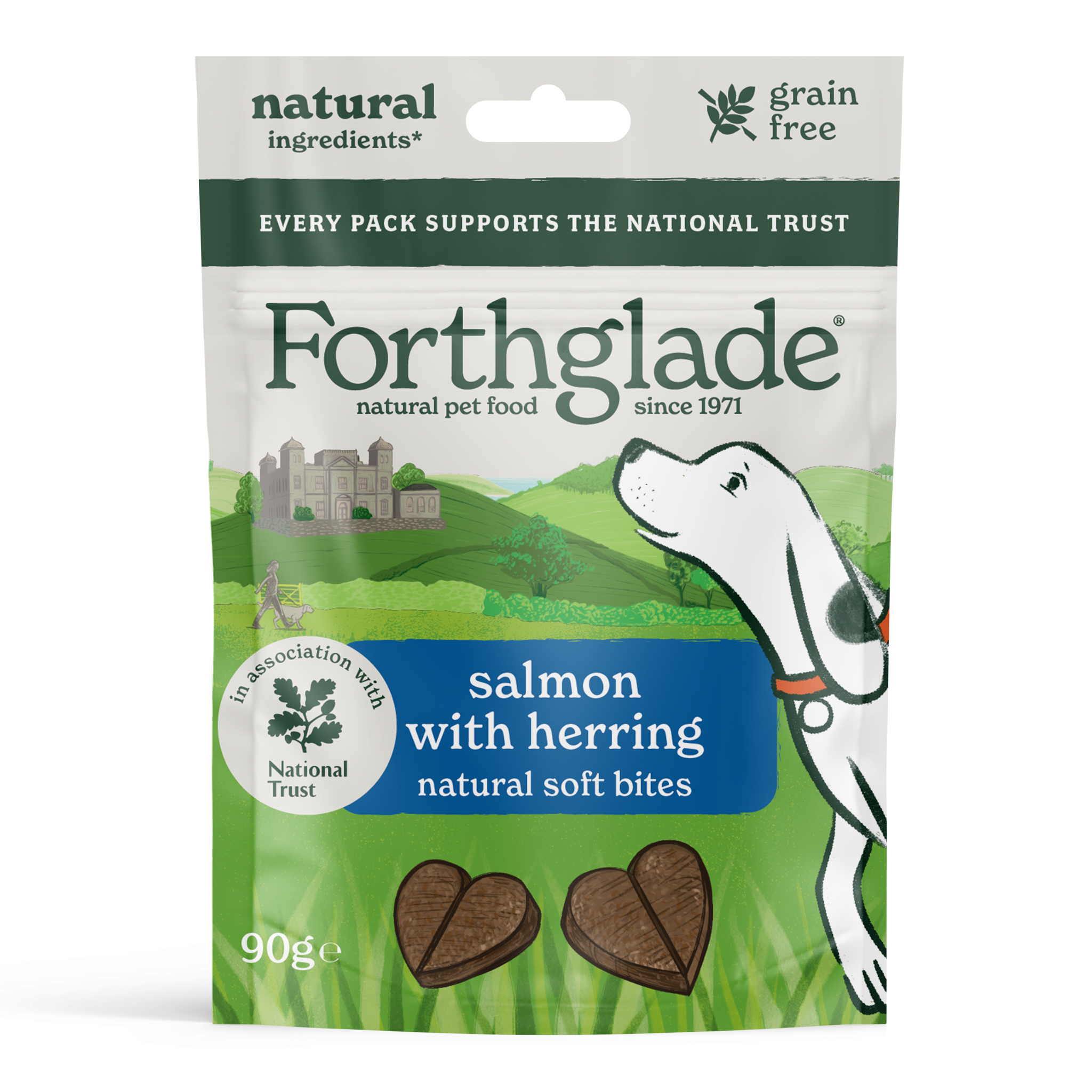 Forthglade National Trust Salmon with Herring Natural Soft Bites Dog Treats