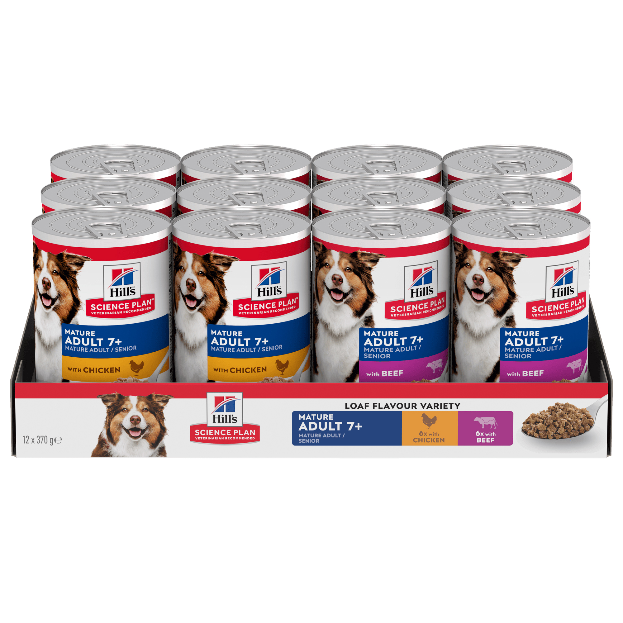 Hill's Science Plan Mature Adult Wet Dog Food Variety Pack Chicken & Beef