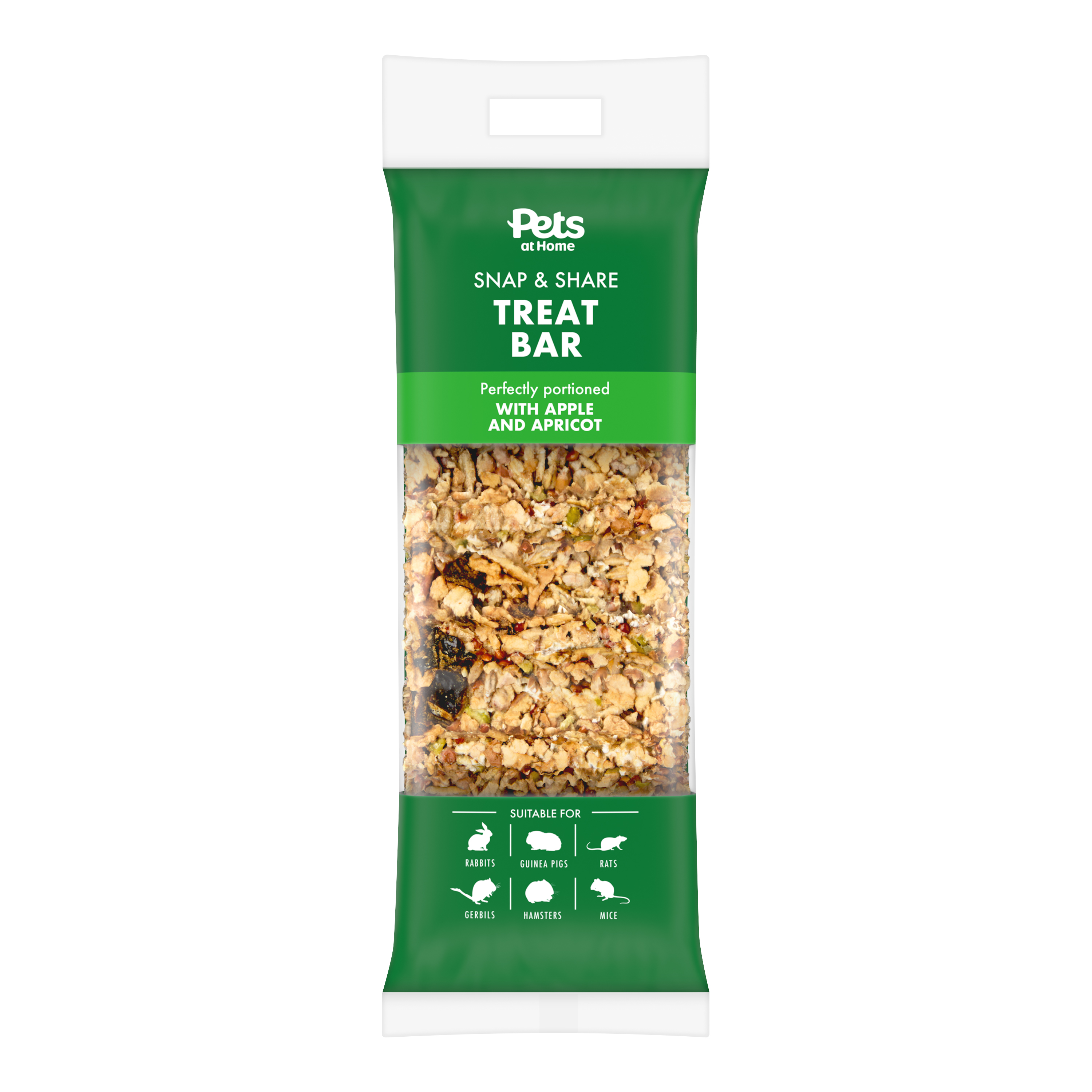 Pets at Home Small Animal Snap & Share Treat Bar with Apple & Apricot