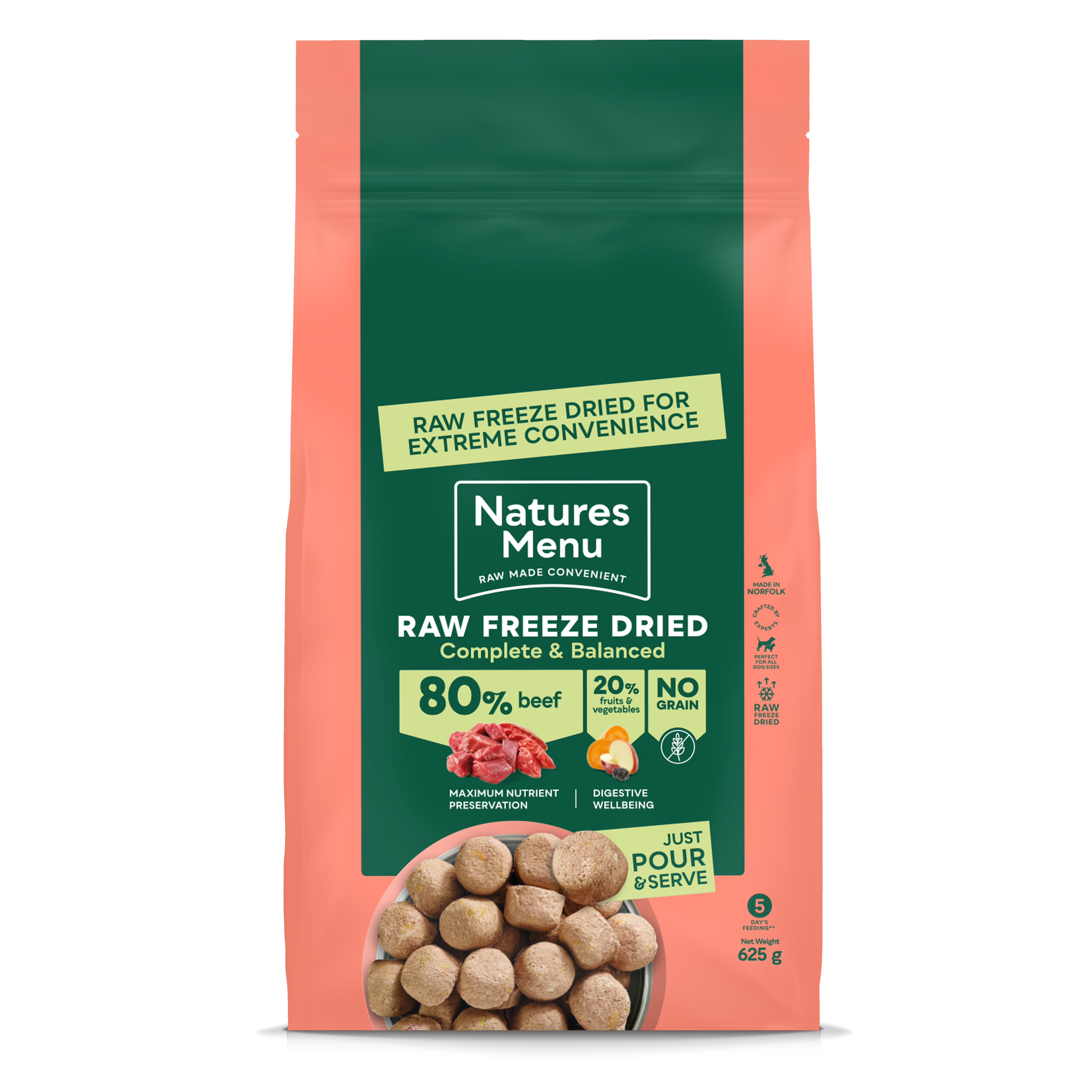 Natures Menu Raw Freeze Dried Complete Adult Dog